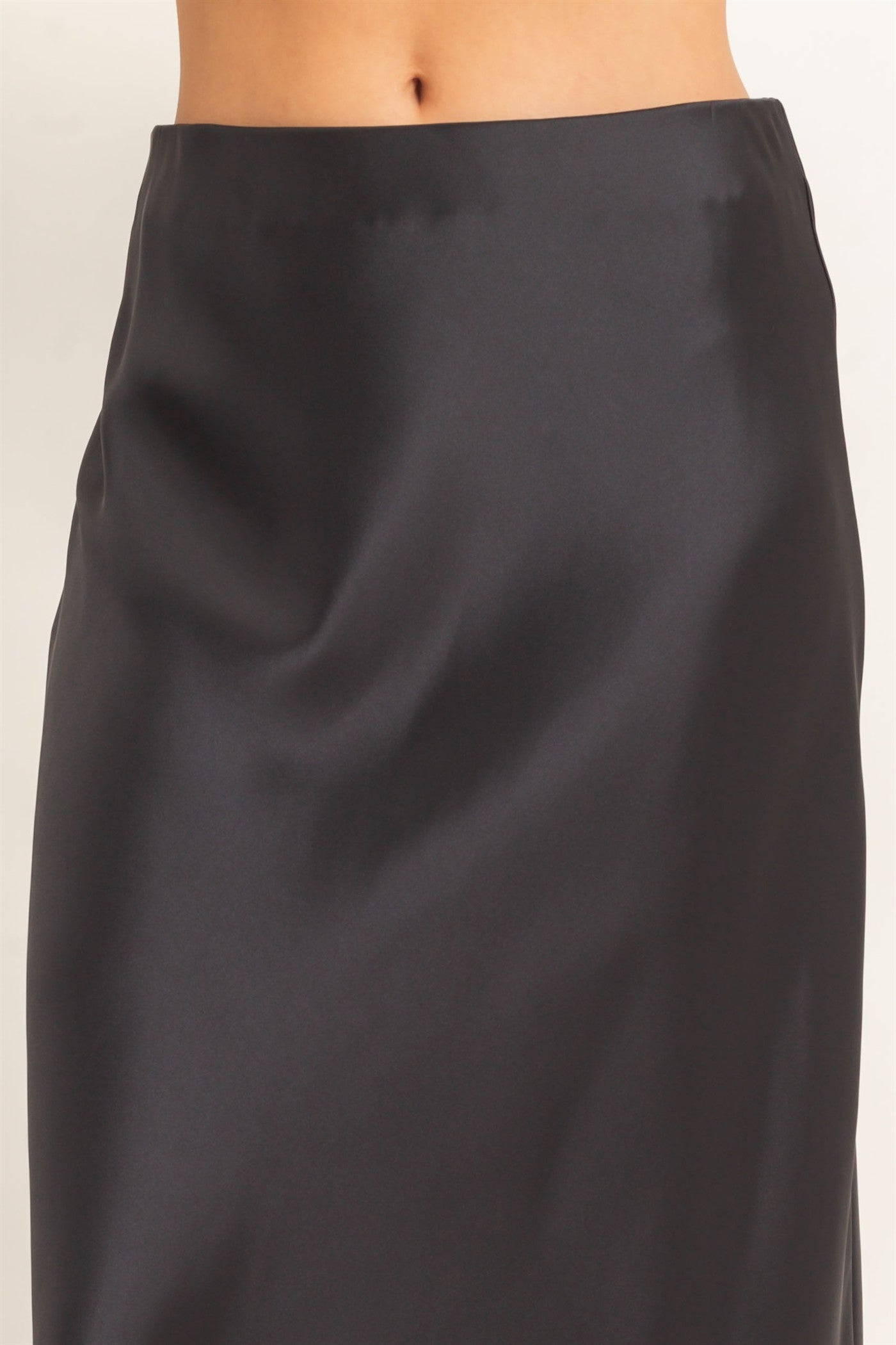 Wholesale Satin Maxi Skirt Skirts DZ26C970 BLACK DOUBLE ZERO