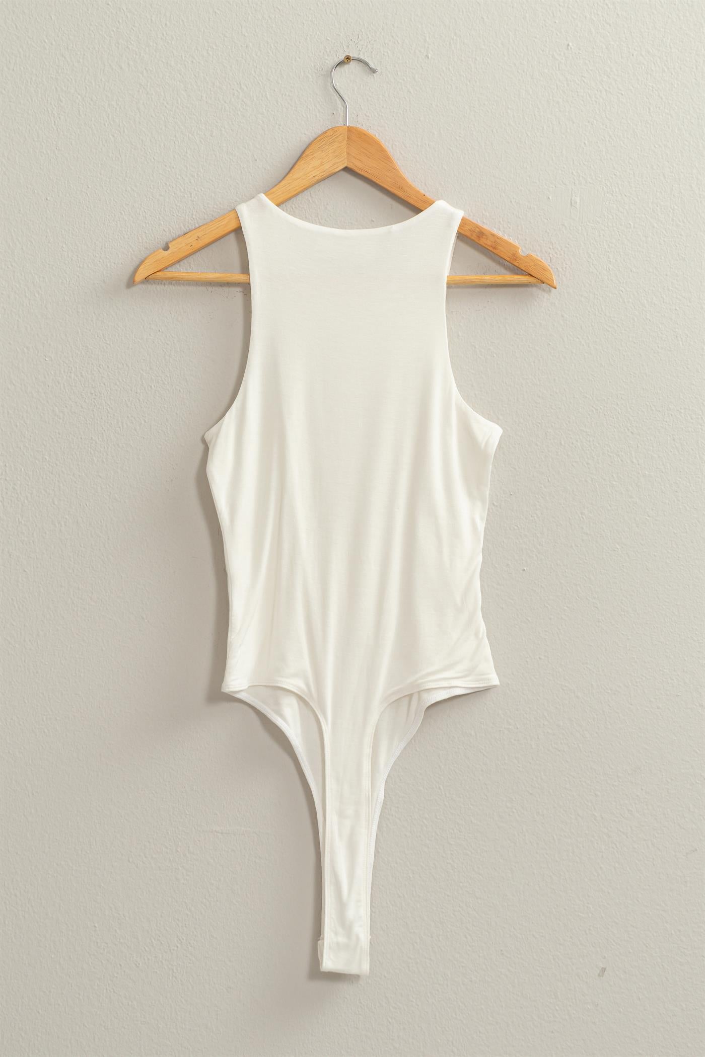 Wholesale Sleeveless Tank Top Bodysuit Clothing Tops DZ24A893-D OFF WHITE DOUBLE ZERO