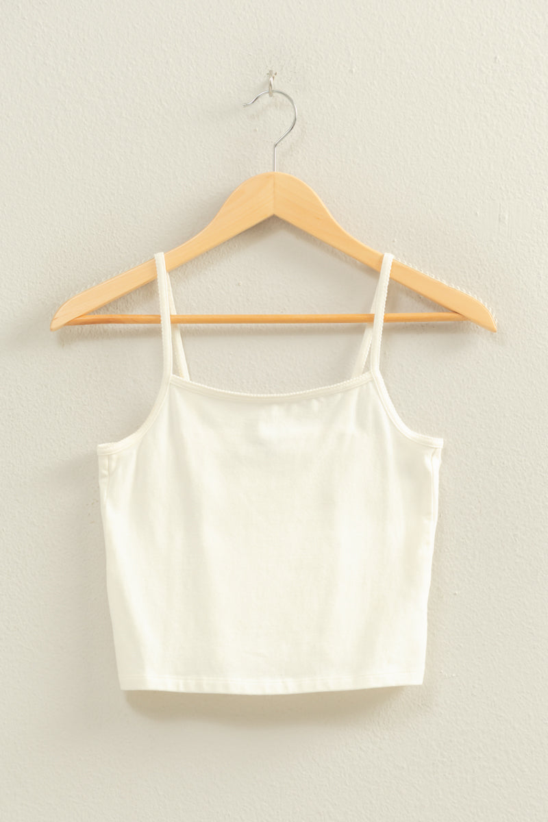 Wholesale Basic Cami Crop Top Clothing Tops DZ22C574 MARSHMALLOW HYFVE