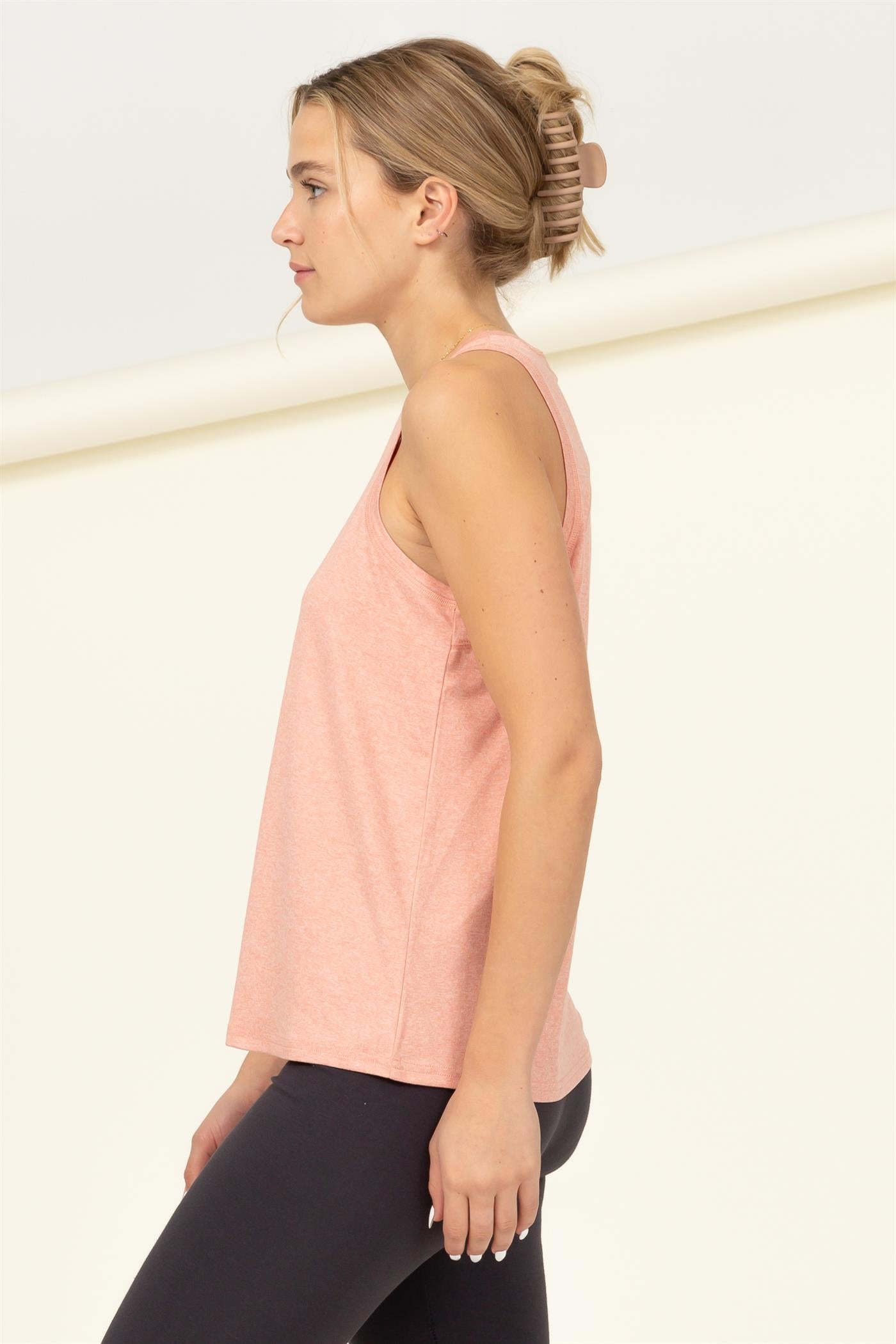Wholesale Basic Sleeveless Top Clothing Tops DZ22E869 TEAK ROSE DOUBLE ZERO