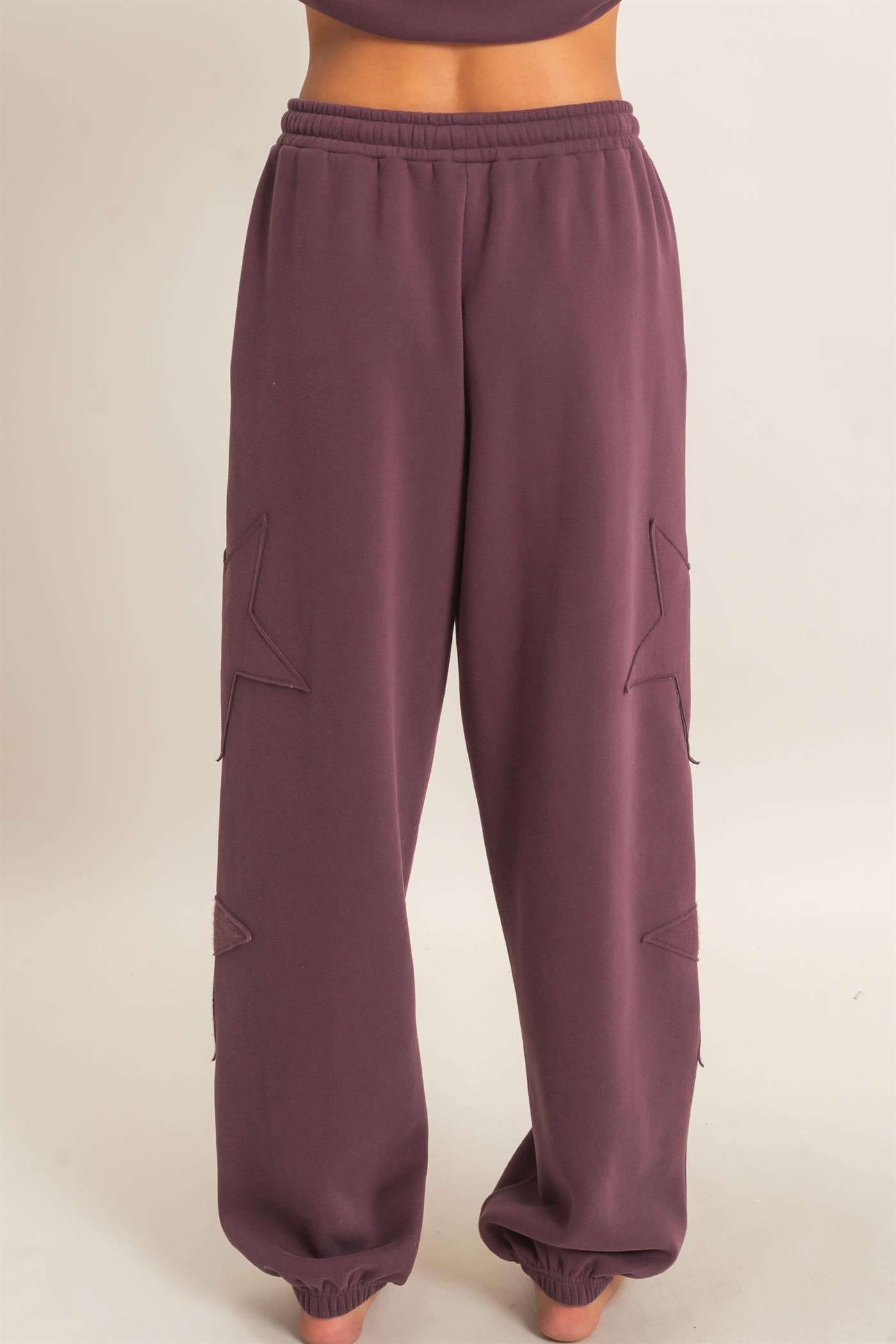 Wholesale Star Patch Jogger Pants Joggers DZ26E889 COCOA DOUBLE ZERO