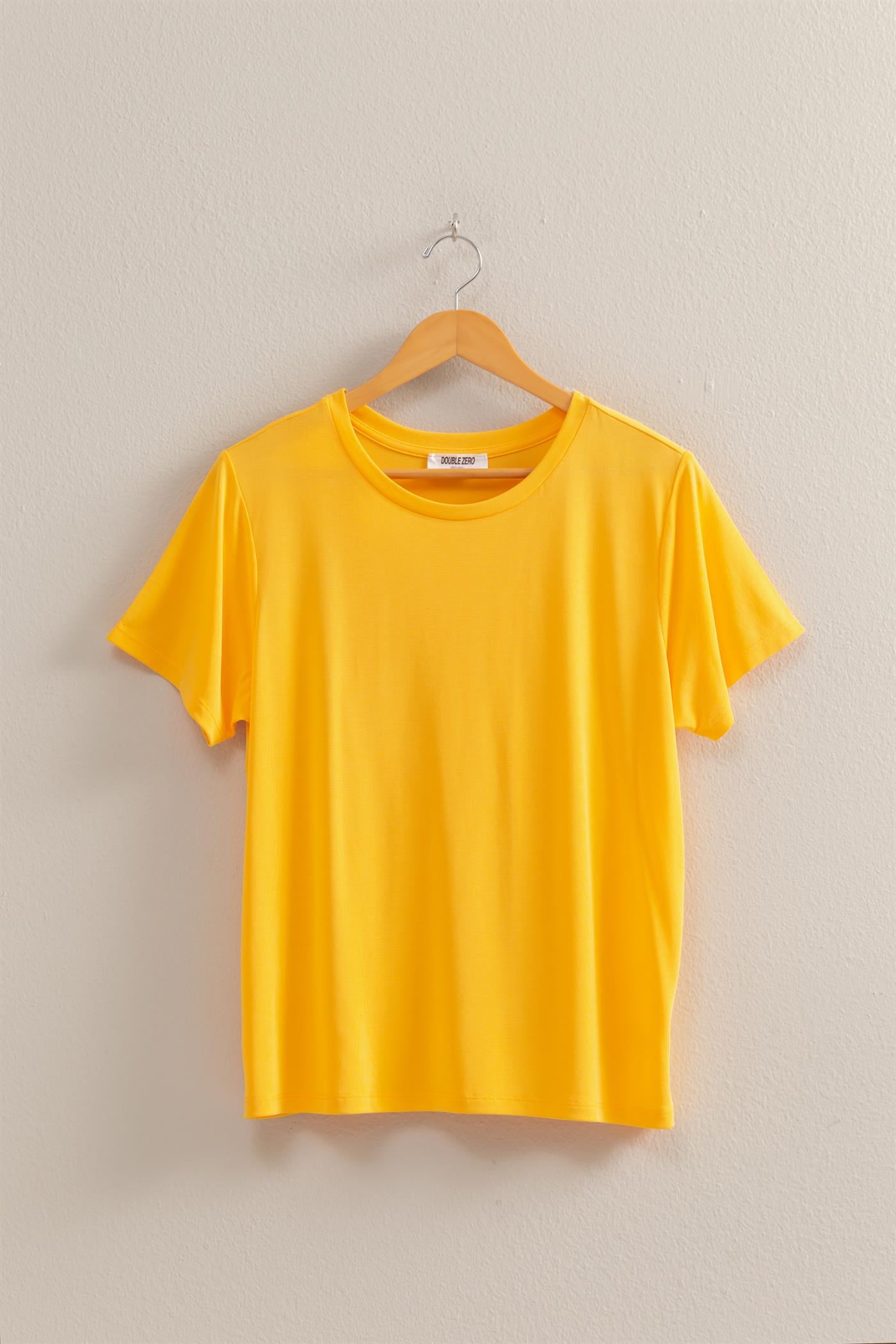 Wholesale Basic Round Neck Short Sleeve T Shirt Clothing Tops DZ25C449 SUNFLOWER HYFVE
