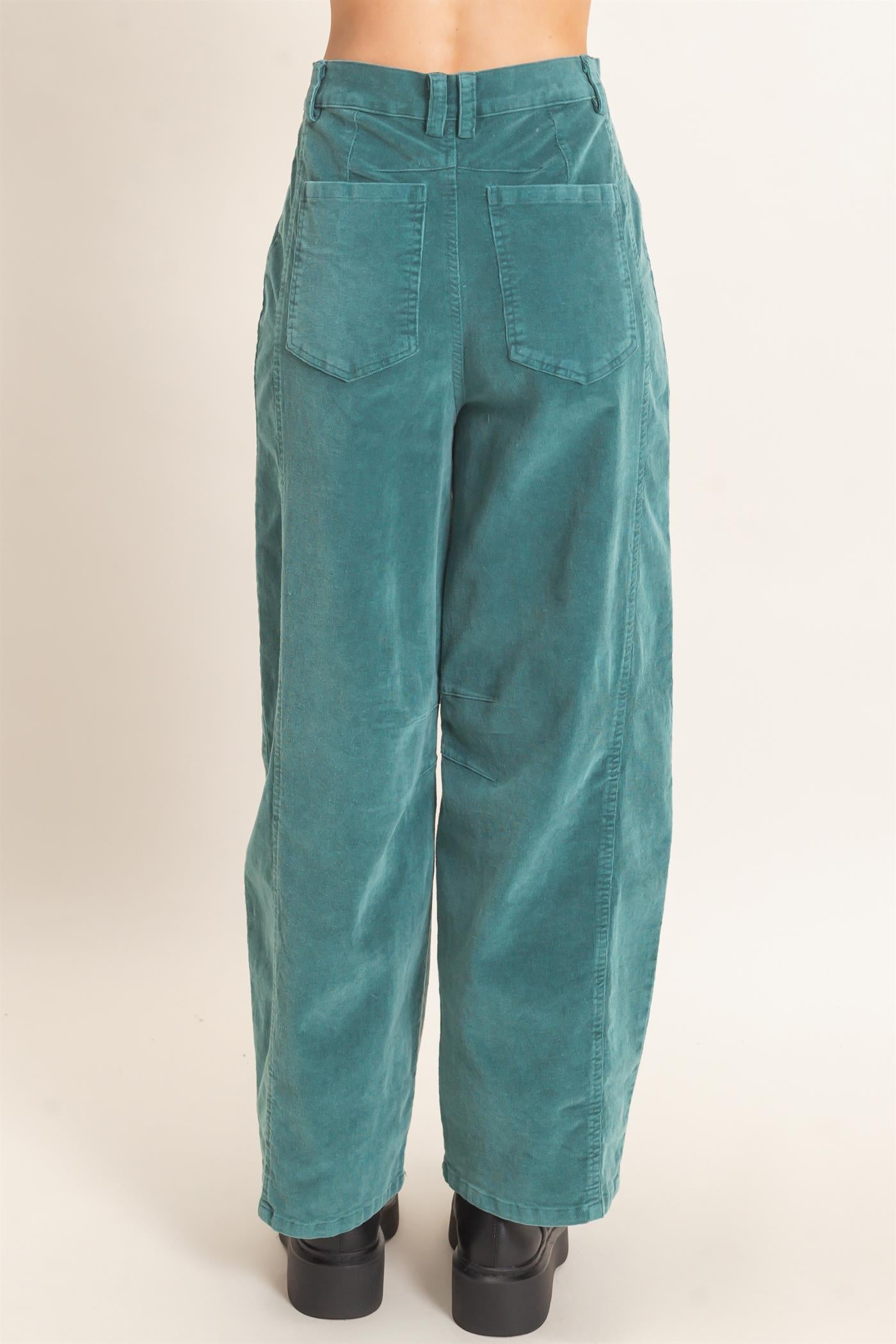 Wholesale Mineral Wash Wide-Leg Pants Pants HF26F238 GREEN HYFVE