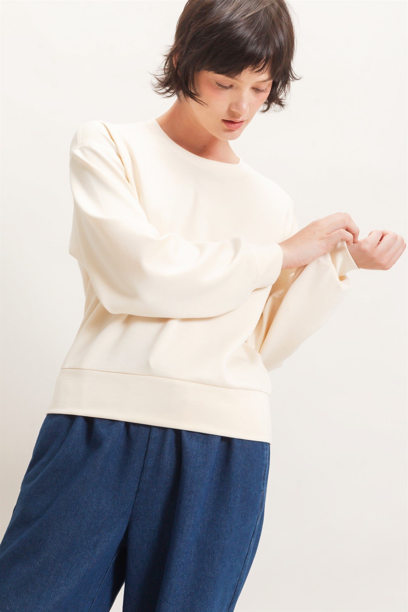 Wholesale Crew Neck Sweatshirt Sweatshirts DZ26C966 ALPACA DOUBLE ZERO