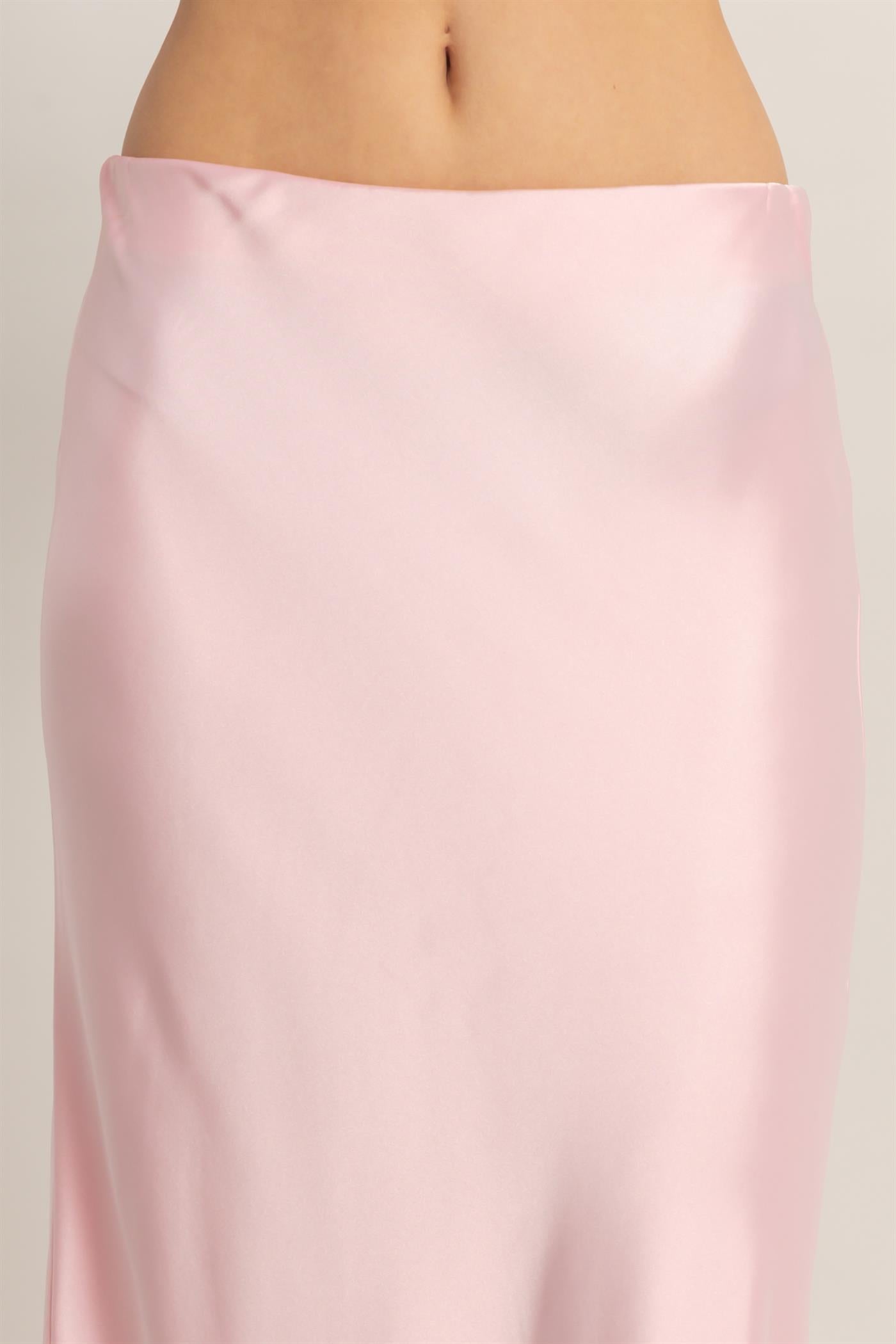 Wholesale Satin Midi Skirt Skirts DZ26A050 SOFT PINK DOUBLE ZERO