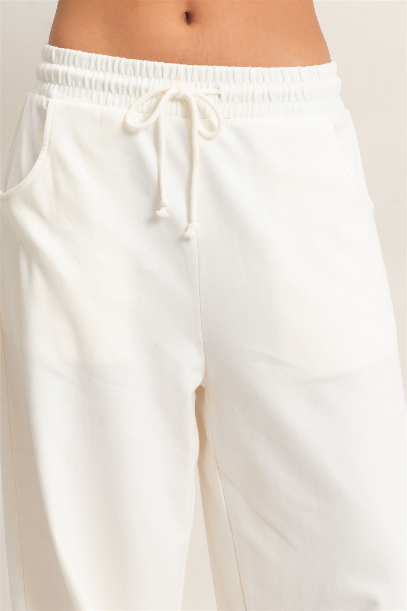 Wholesale Washed Barrel Sweatpants Pants DZ26E379 CREAM DOUBLE ZERO
