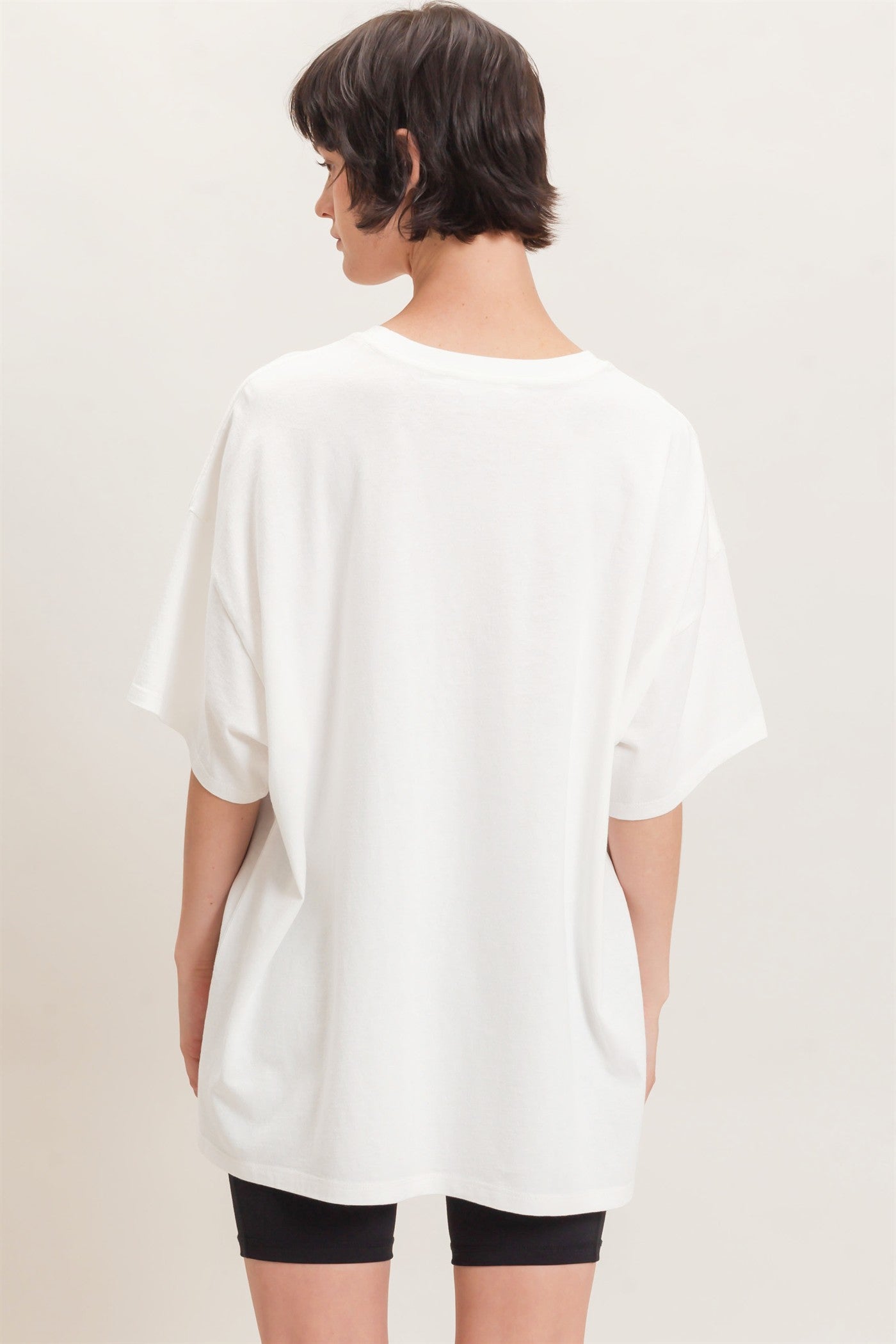 Wholesale Mineral Wash Oversized Crew Neck T-Shirts Clothing Tops DZ26C961 OFF WHITE DOUBLE ZERO