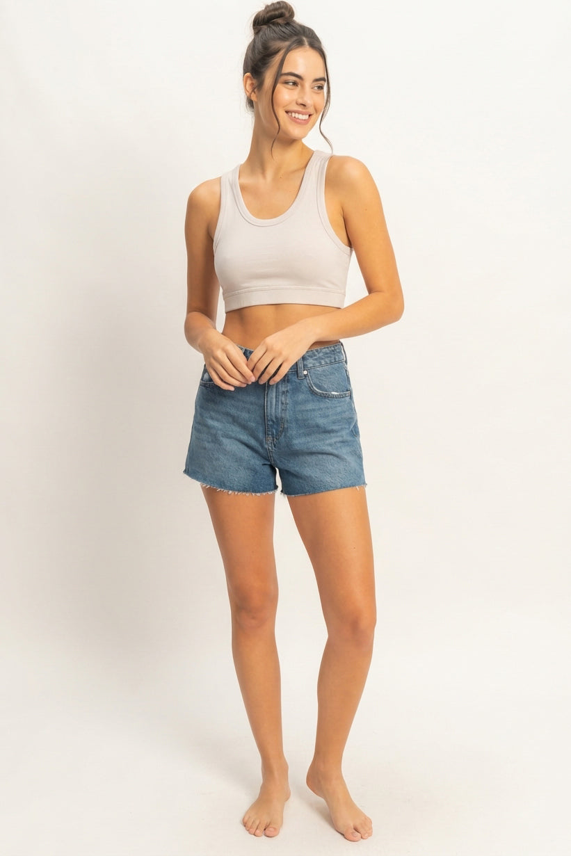 Wholesale Cropped Tank Top Clothing Tops DZ22E360 PASTEL VIOLET DOUBLE ZERO