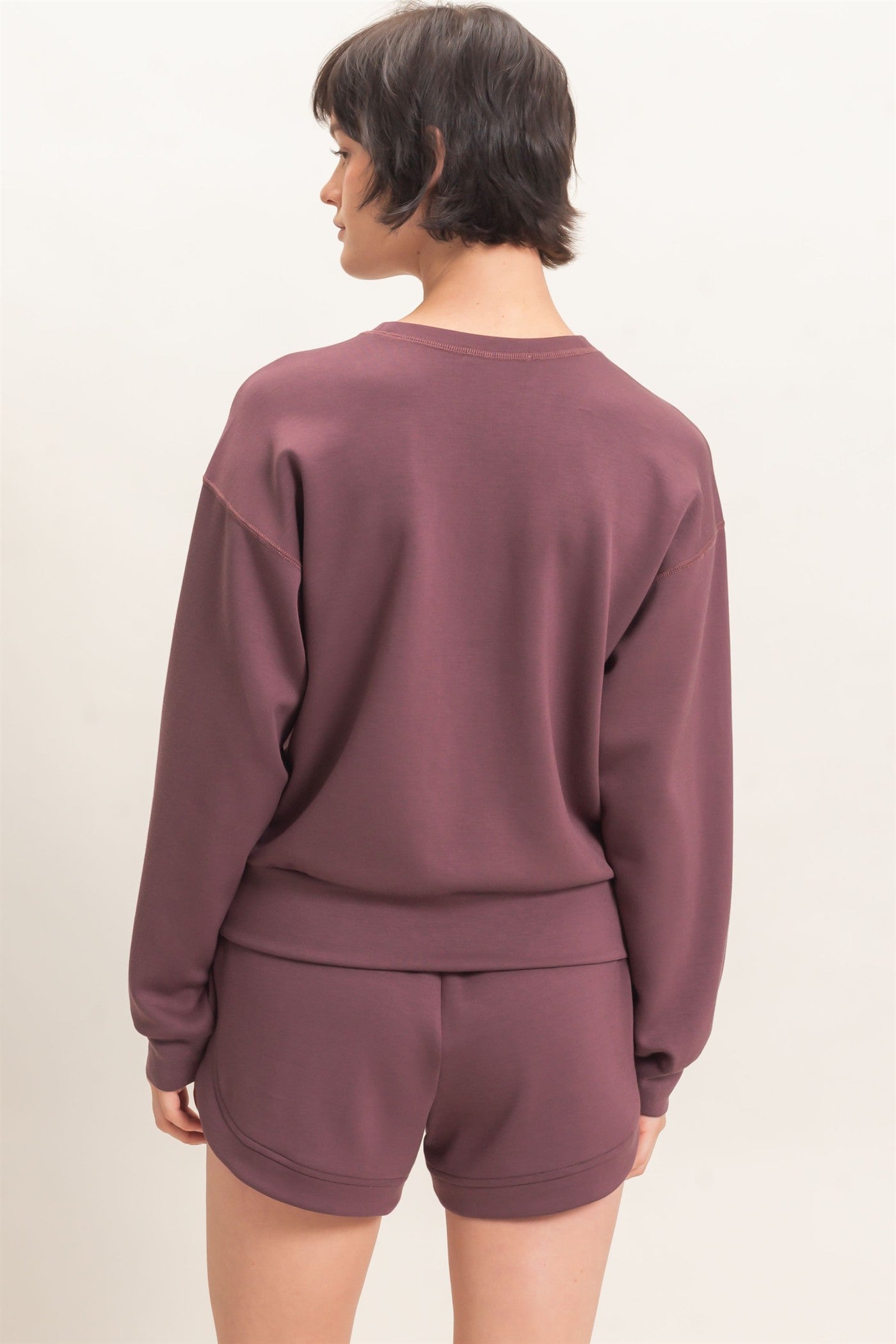 Wholesale Crew Neck Sweatshirt Sweatshirts DZ26C966 COCOA DOUBLE ZERO