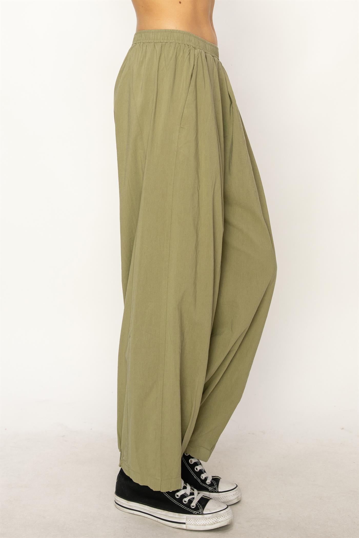 Wholesale Mid Rise Wide Leg Pants Pants DZ24A651 MOSS DOUBLE ZERO