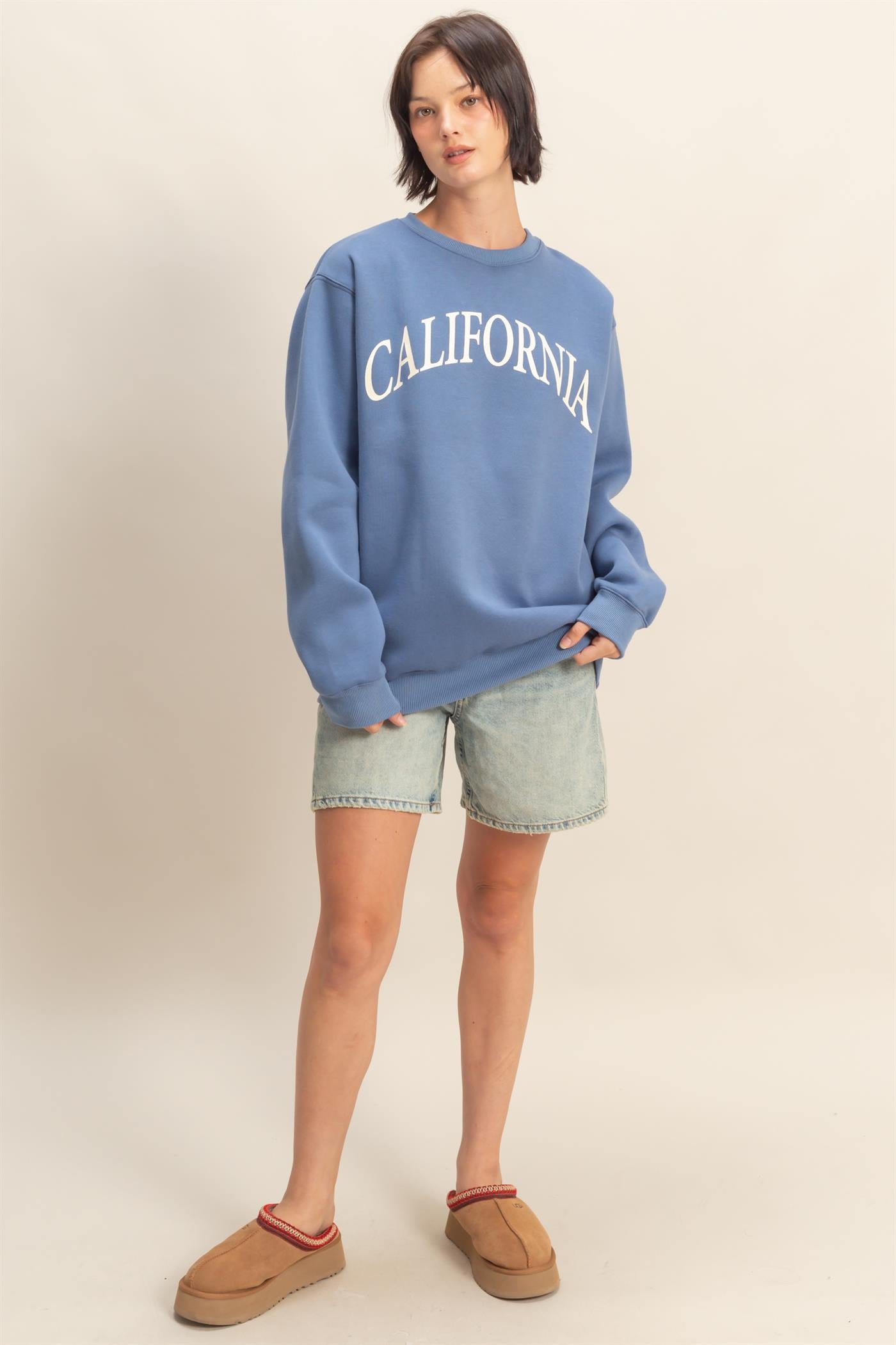 Wholesale California Graphic Sweatshirt Sweatshirts HF25E222 BLUE HYFVE