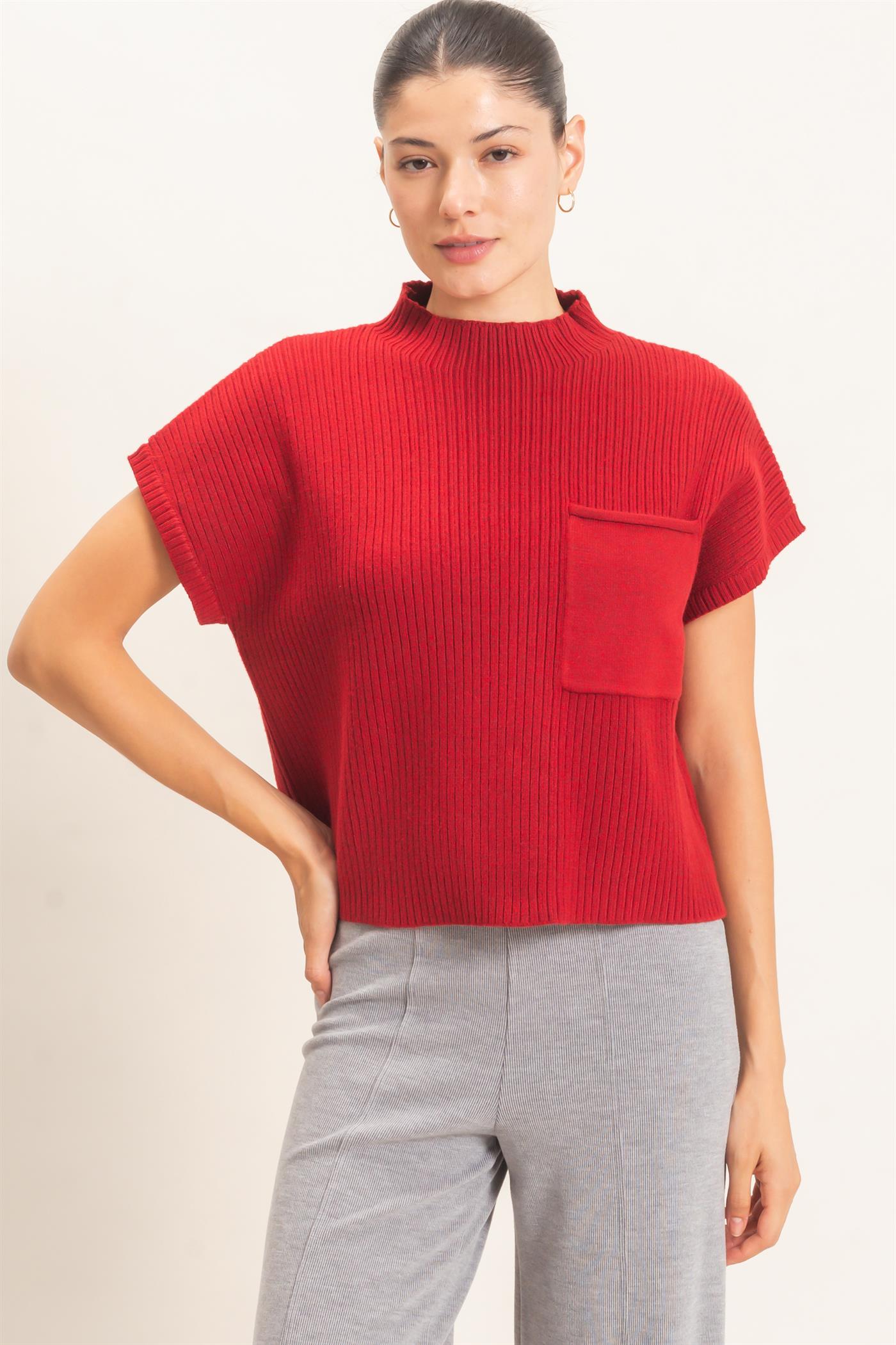 Wholesale Ribbed Dolman Sweater Sweaters HF26E835 BERRY HYFVE