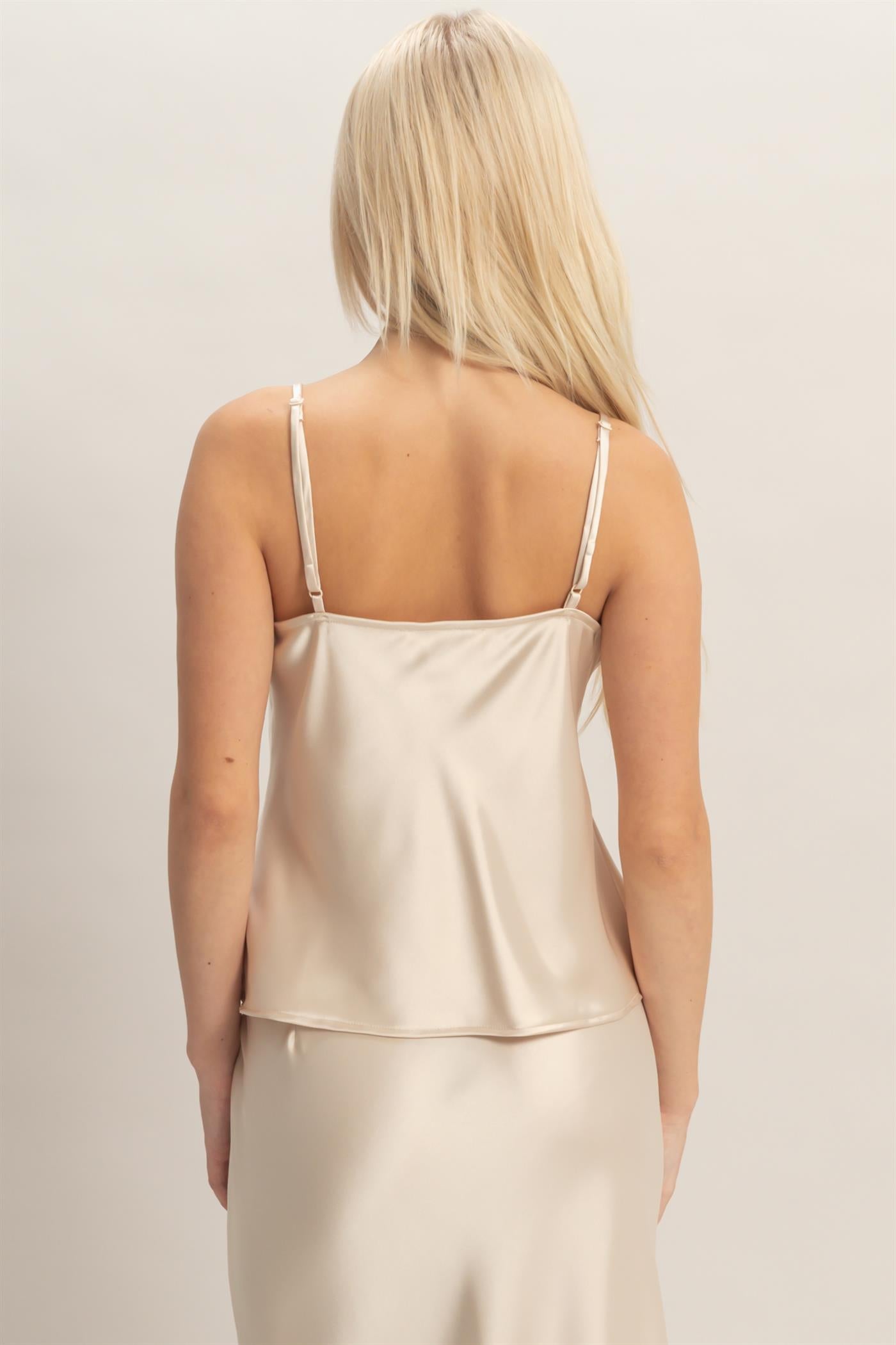 Wholesale Cowl Neck Satin Cami Top Clothing Tops DZ26A277 ALPACA DOUBLE ZERO