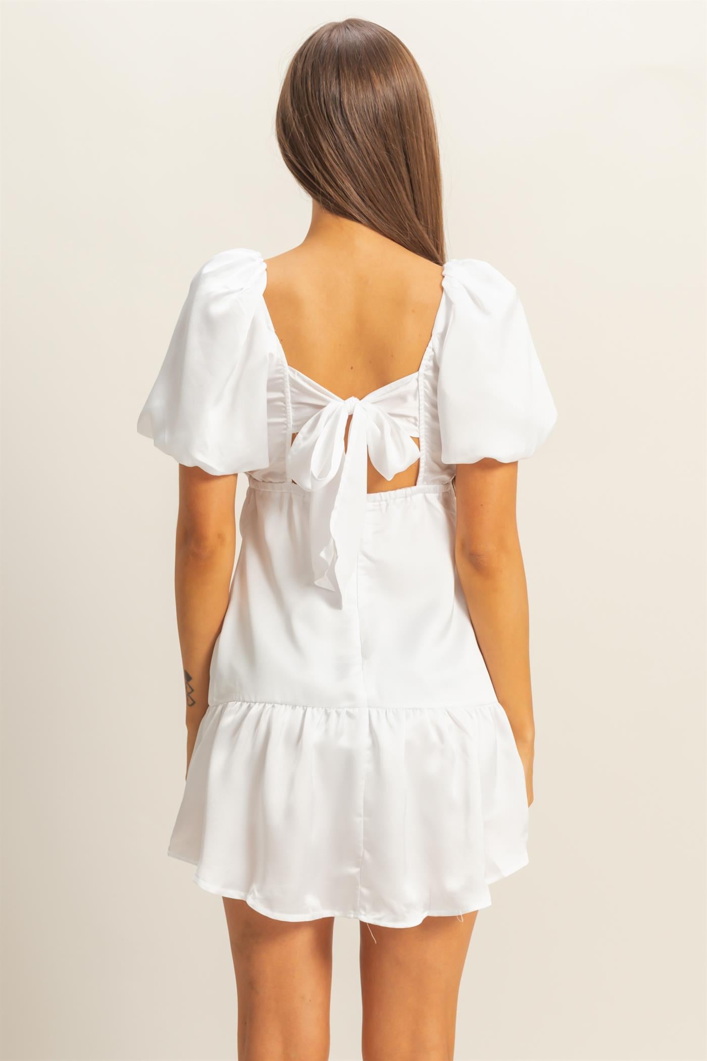 Wholesale Ruched Mini Dress Dresses HF22C741 OFF WHITE HYFVE