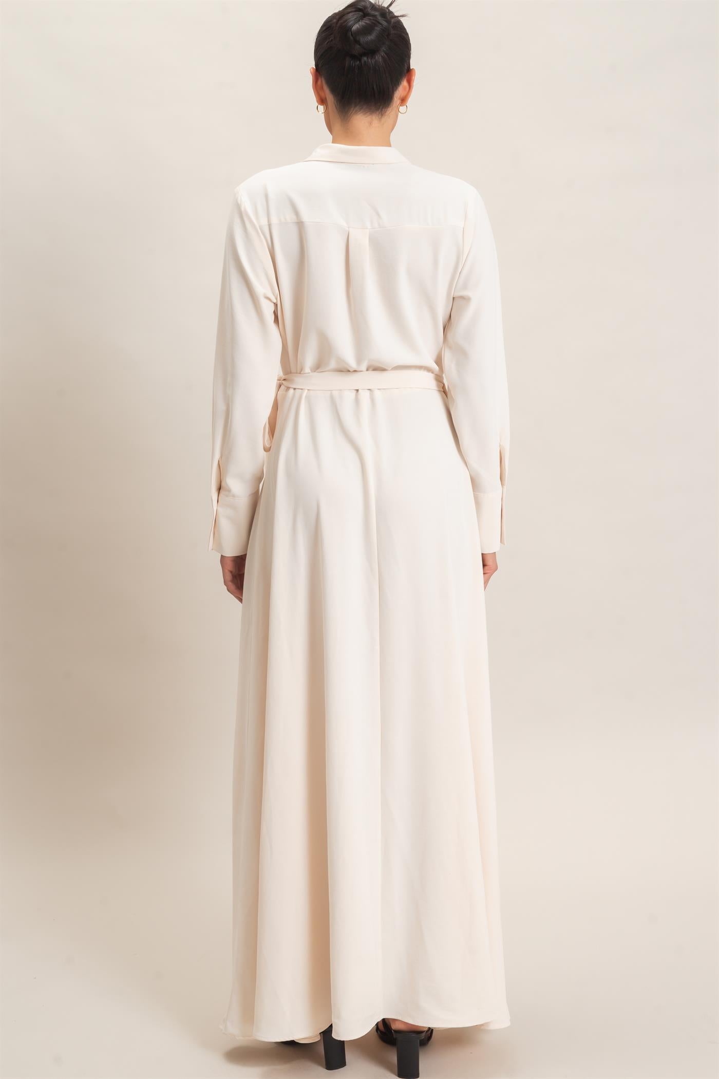 Wholesale Collared Wrap Shirt Dress Dresses HF25E869 ALPACA HYFVE