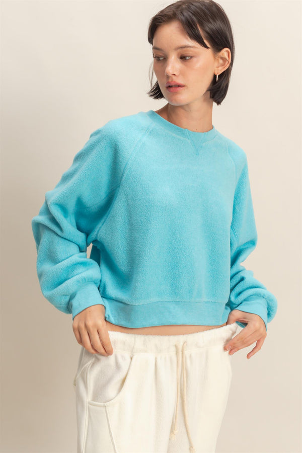 Oversized Crew Neck Pullover Sweatshirt