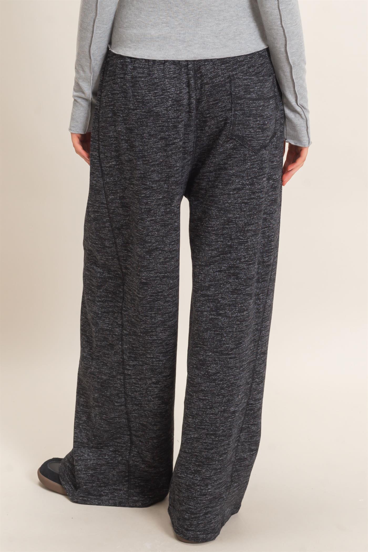 Wholesale Striped Waist Drawstring Pants Pants HF26E558 BLACK HYFVE