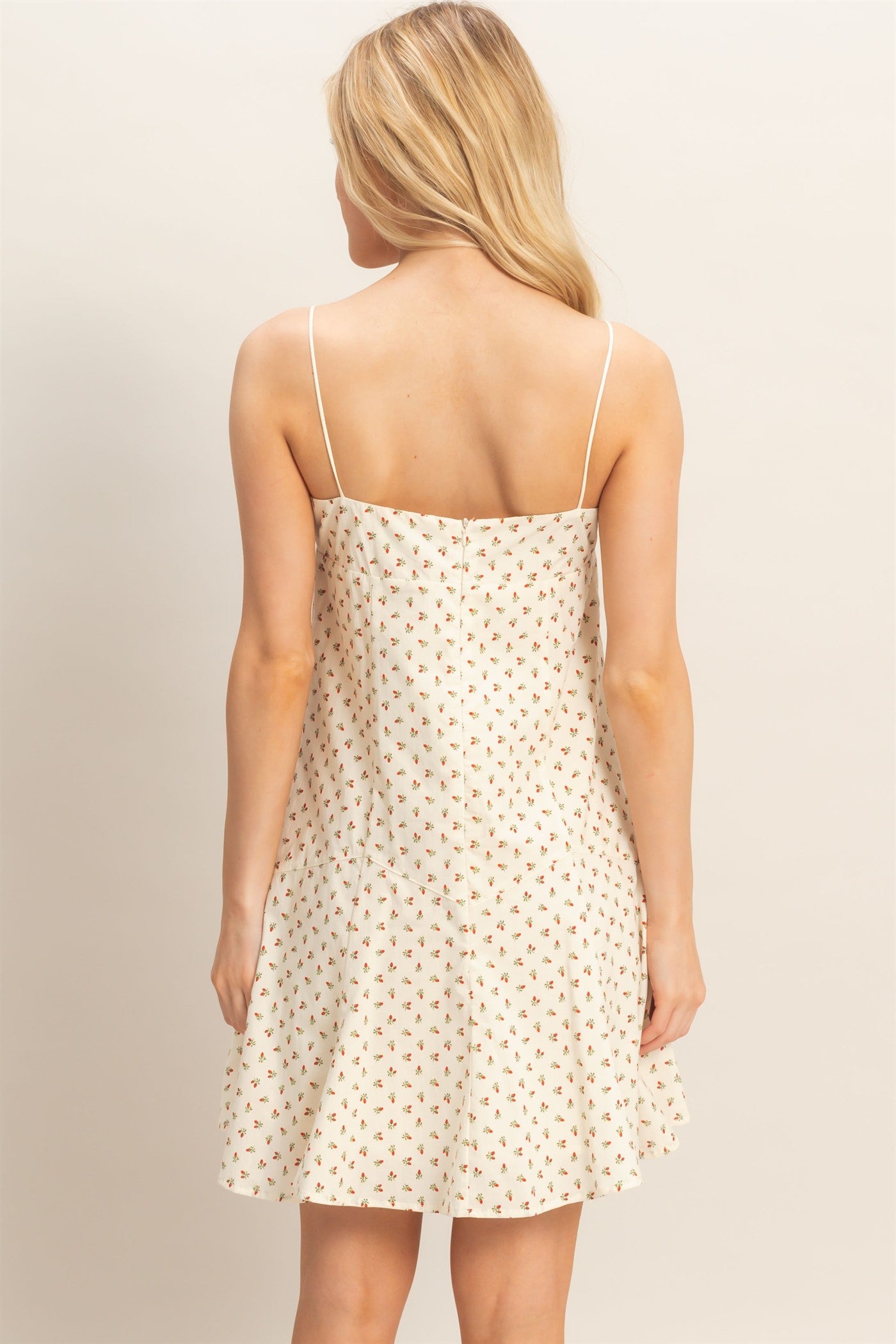 Wholesale Floral Print Mini Dress Dresses HF26C119 RED HYFVE