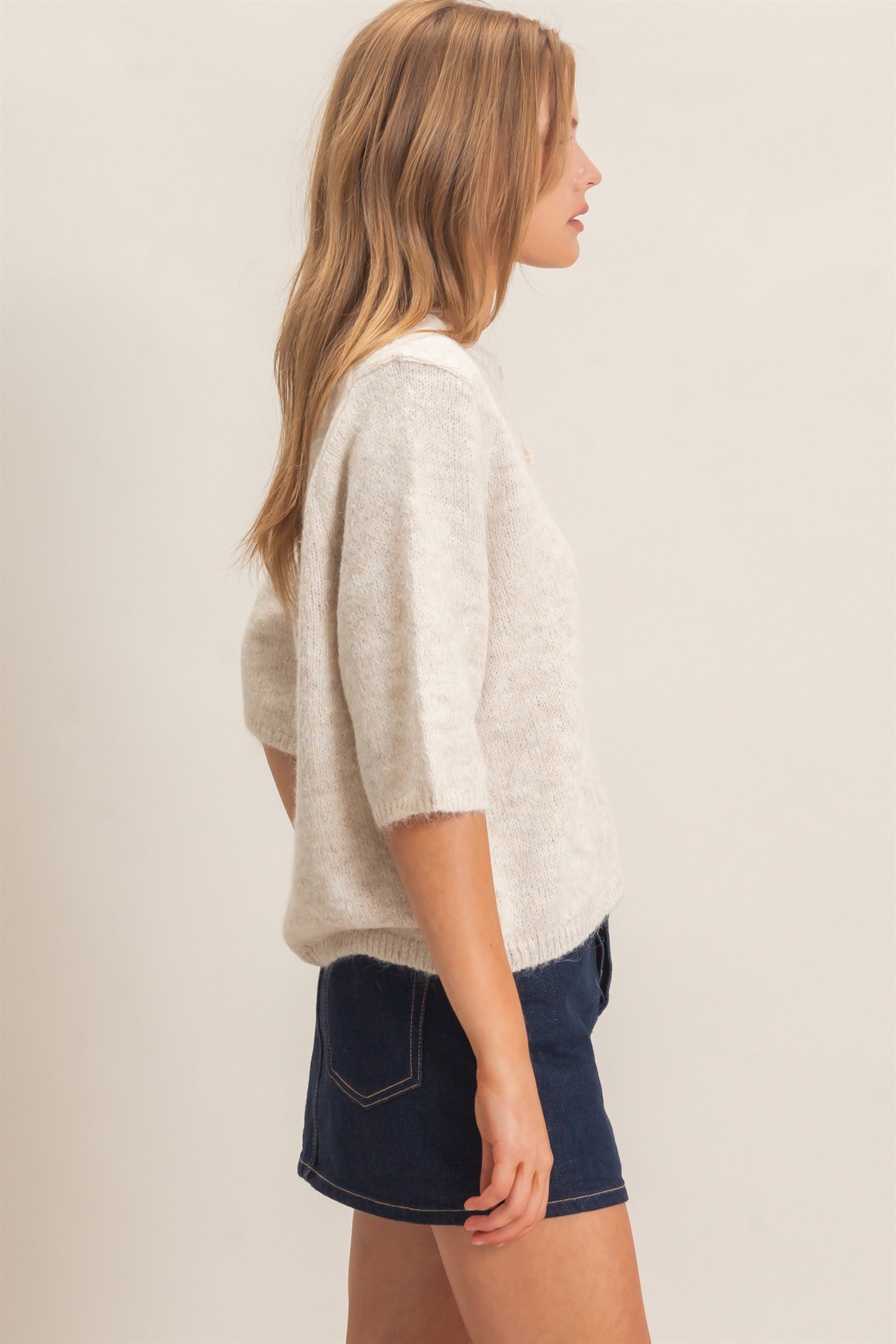 Wholesale Button-Up Cardigan Cardigans HF26E228 OATMEAL HYFVE