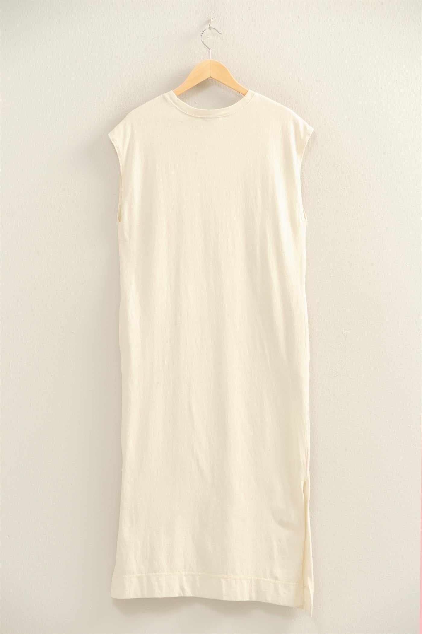 Wholesale Mineral Wash Cap Sleeve Midi Dress Dresses DZ26A049 ALPACA DOUBLE ZERO