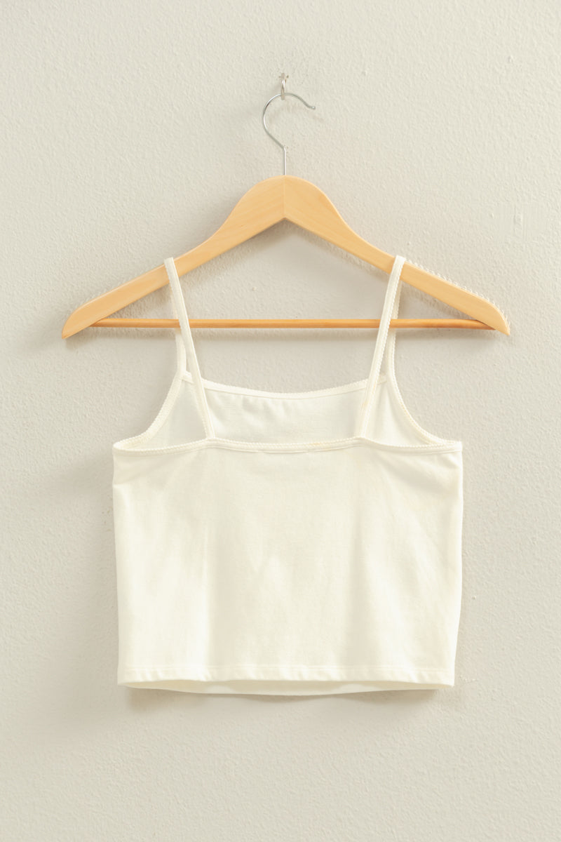 Wholesale Basic Cami Crop Top Clothing Tops DZ22C574 MARSHMALLOW HYFVE