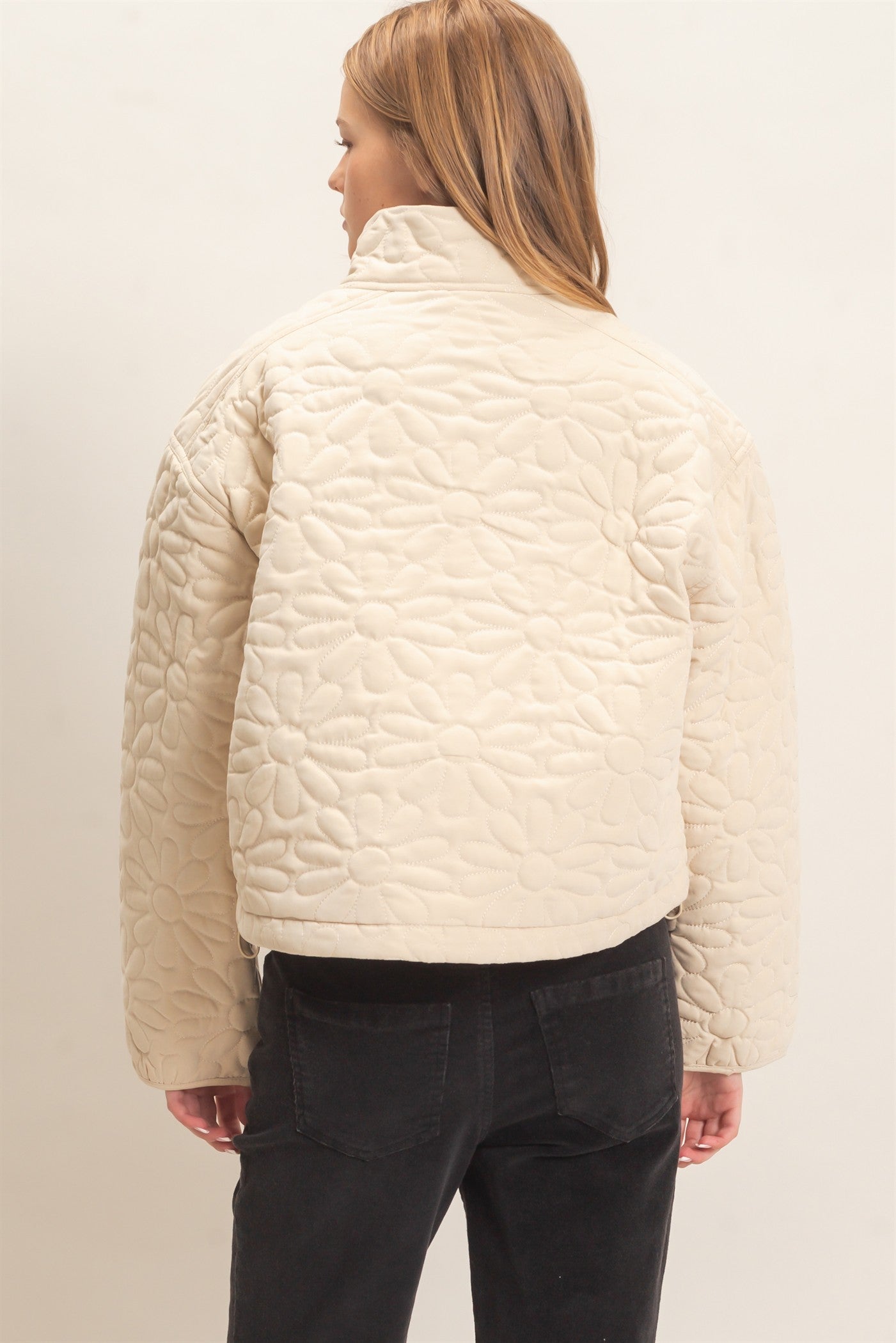 Wholesale Daisy Quilted Mock Neck Jacket Coats & Jackets HF26C821 ALPACA HYFVE