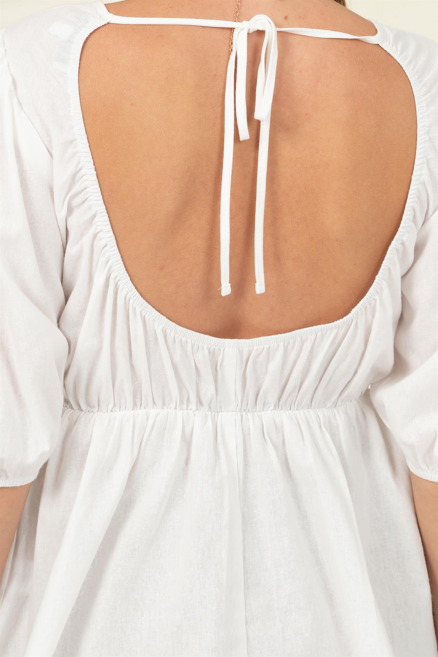 Wholesale Backless Top Clothing Tops HF22C707 OFF WHITE HYFVE