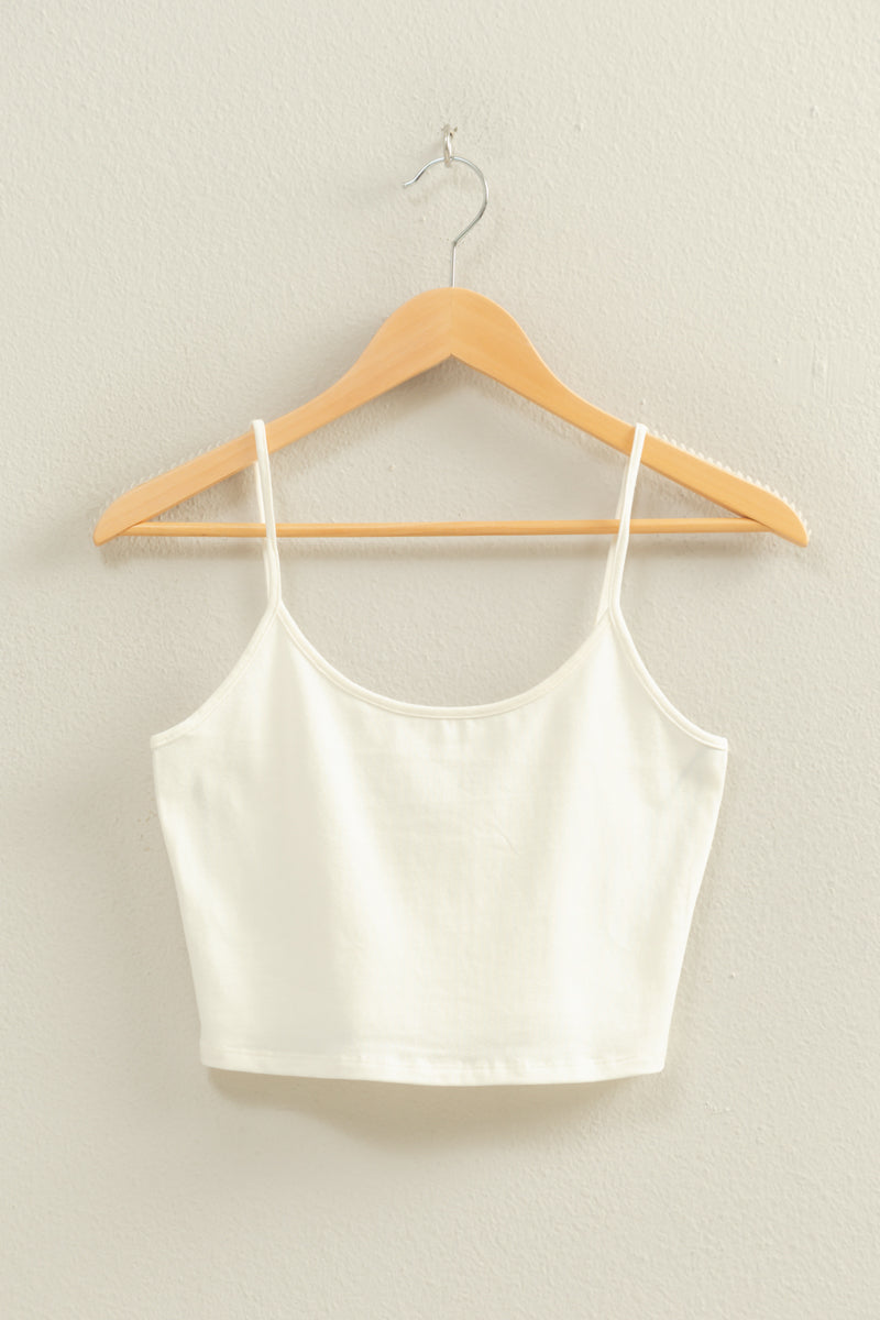 Wholesale Basic Cropped Cami Top Clothing Tops DZ22C818 MARSHMALLOW DOUBLE ZERO