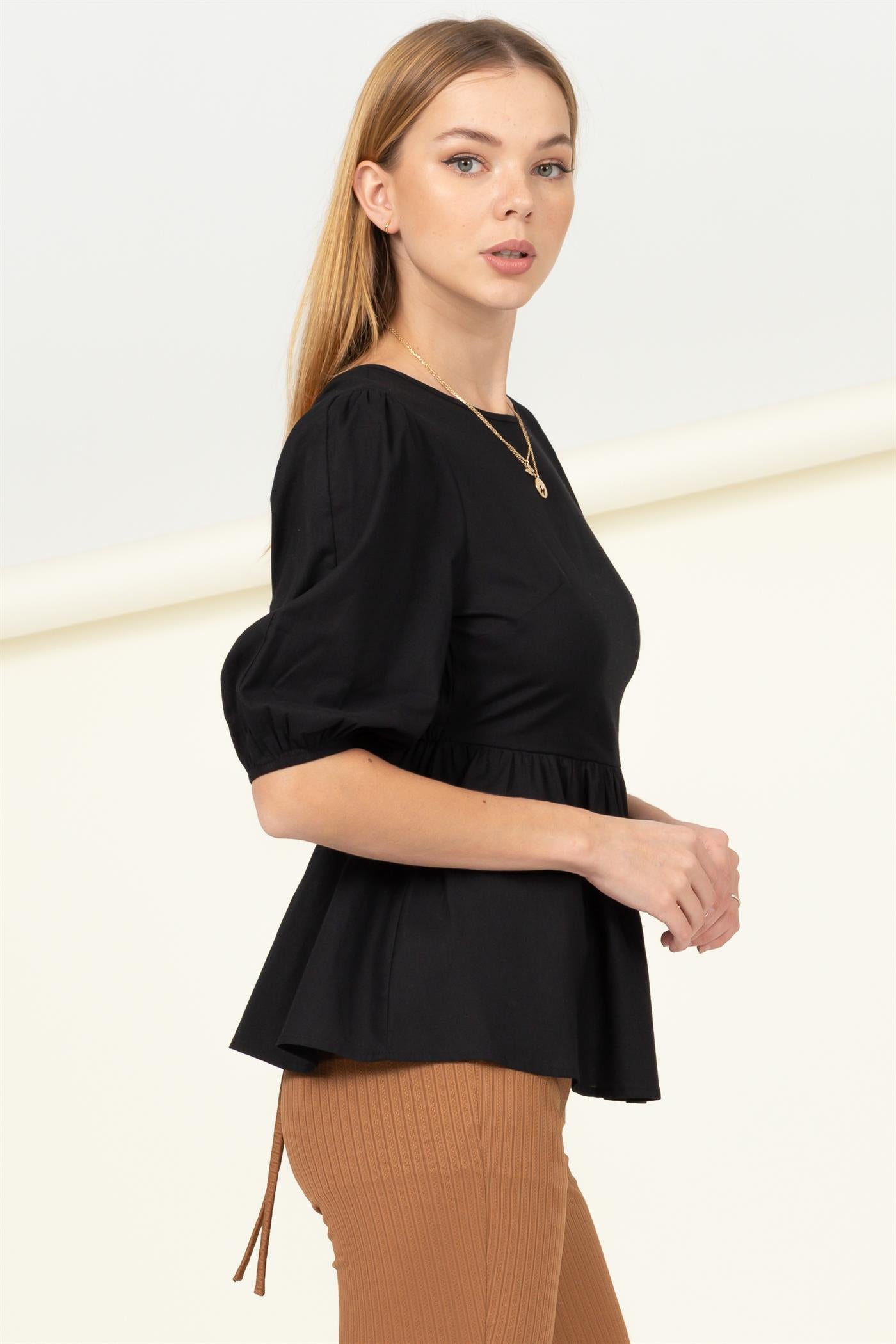 Wholesale Backless Top Clothing Tops HF22C707 BLACK HYFVE