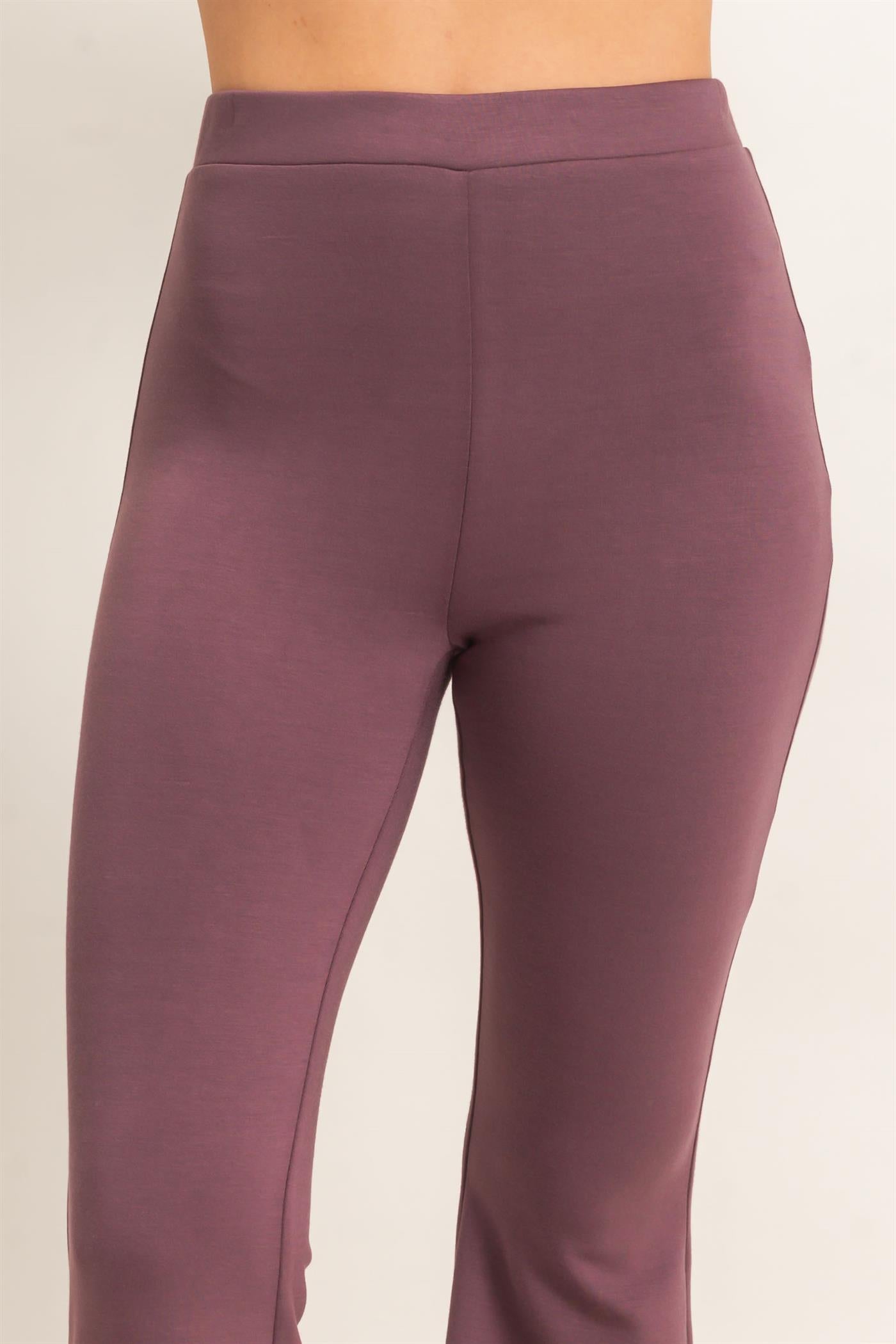 Wholesale Flared Elastic Waist Pants Pants DZ26E393 COCOA DOUBLE ZERO