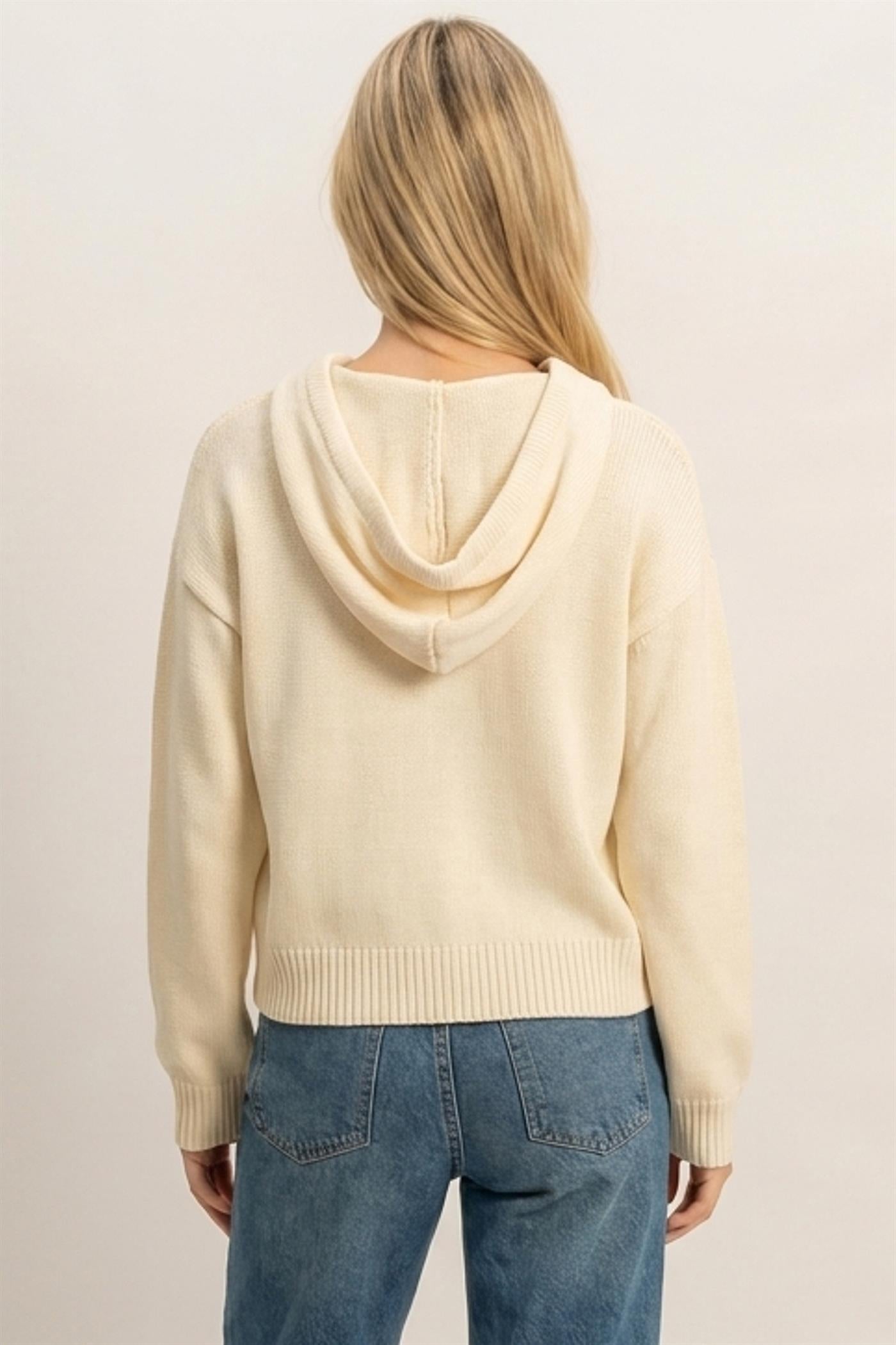 Wholesale Star Hooded Sweater Hoodies DZ26E811 CREAM DOUBLE ZERO
