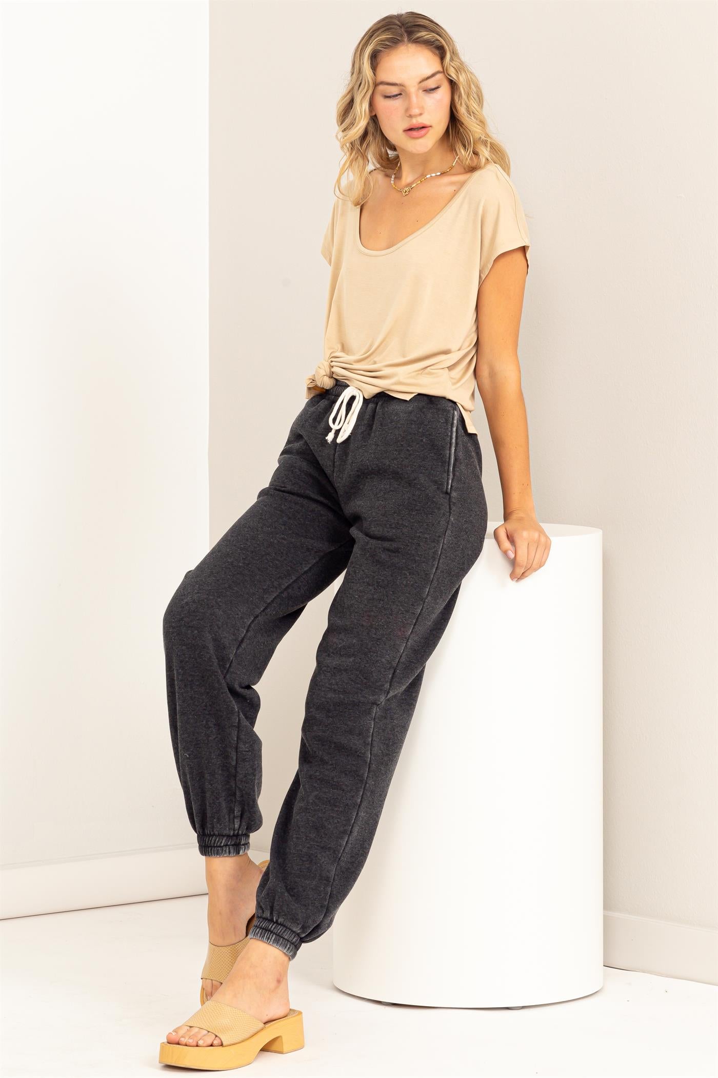 Wholesale Scoop Neck Short Sleeves Top Clothing Tops DZ23C788 CAFFE LATTE DOUBLE ZERO