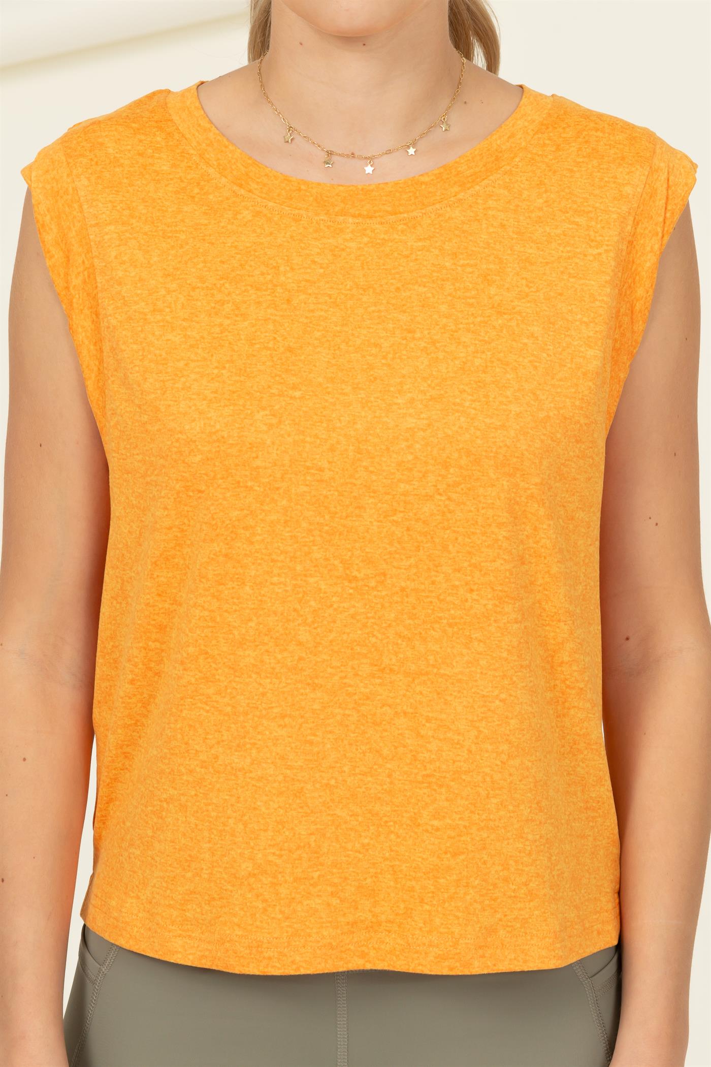 Wholesale Sleeveless Top Clothing Tops DZ22E690 VIBE ORANGE DOUBLE ZERO