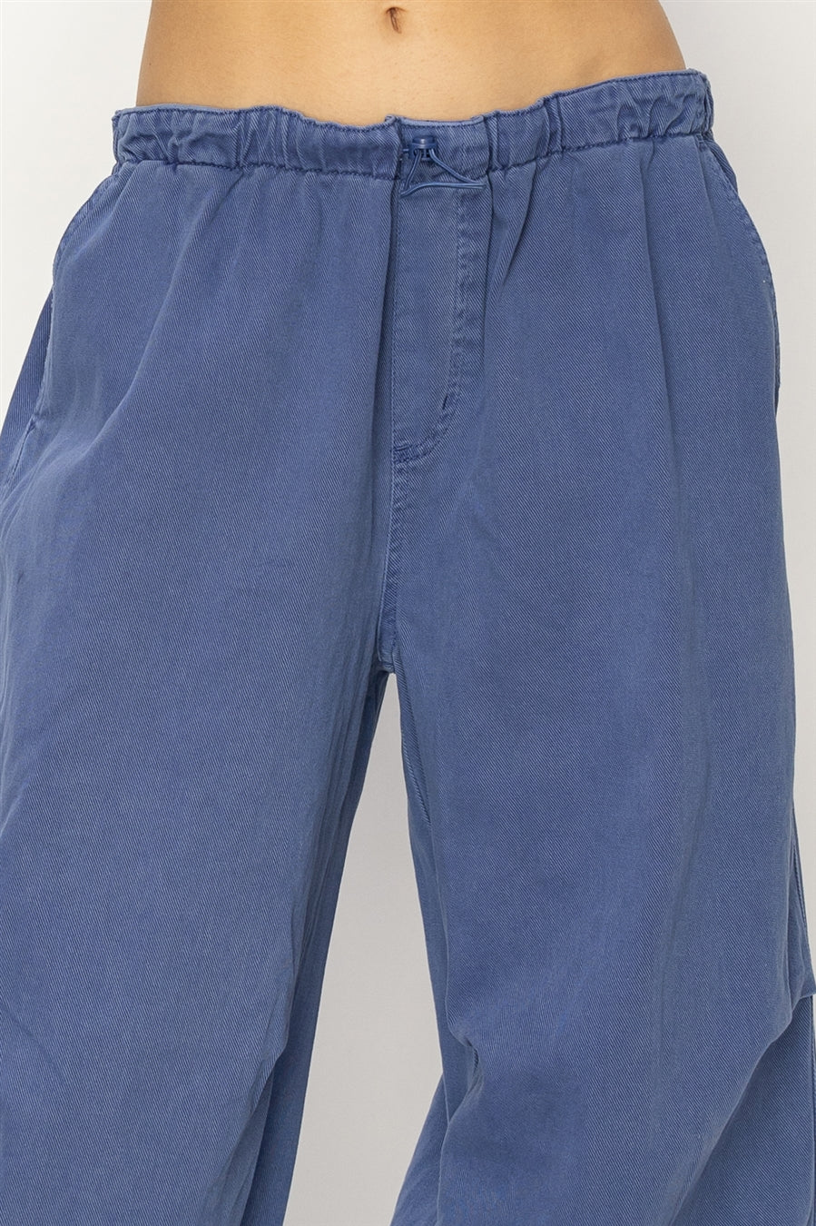 Wholesale Mid Rise Parachute Pants Pants DZ24A518 COBALT DOUBLE ZERO