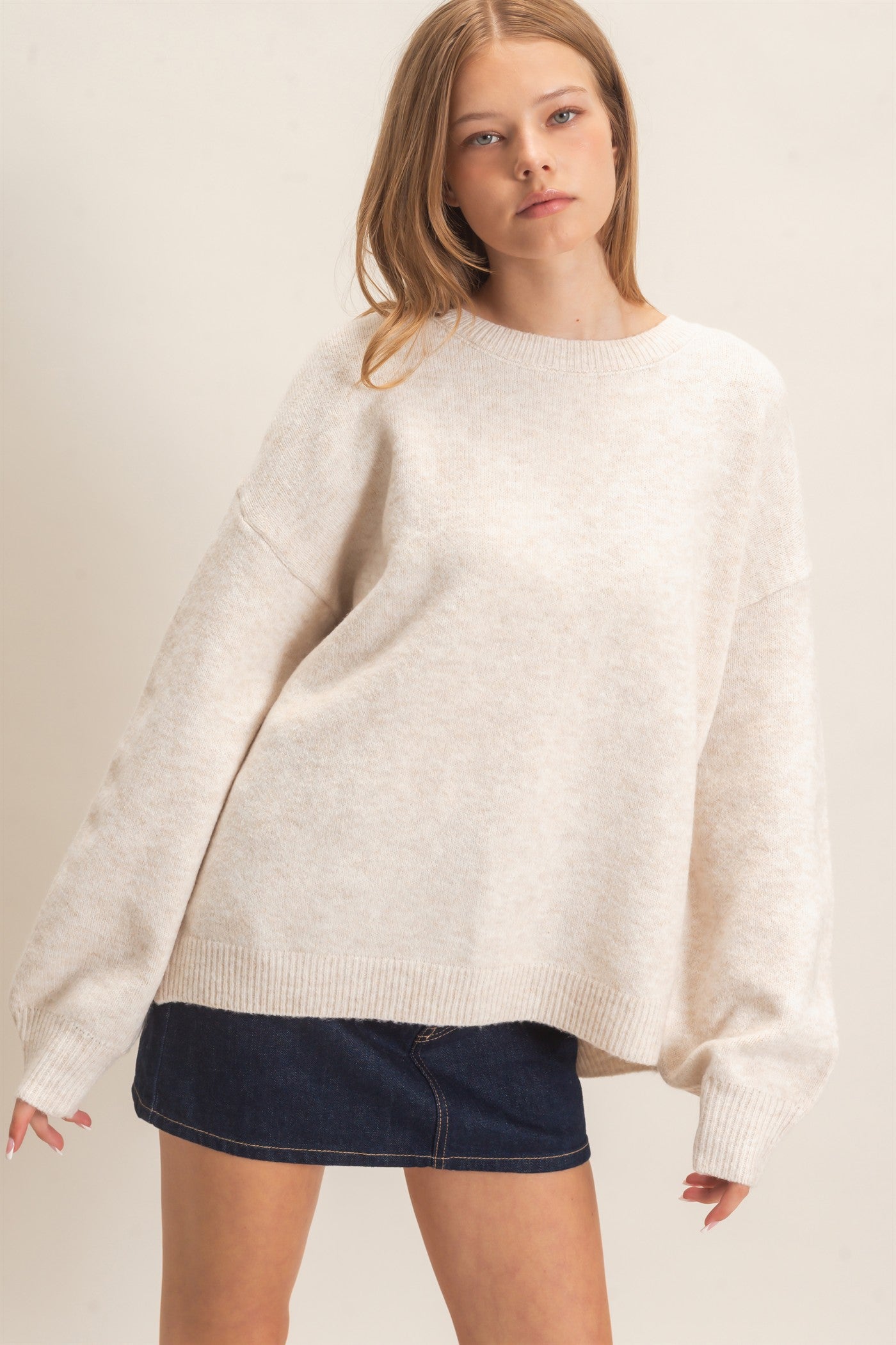 Wholesale Open Back Sweater With Organza Bows Sweaters HF26F149 VANILLA CREAM HYFVE