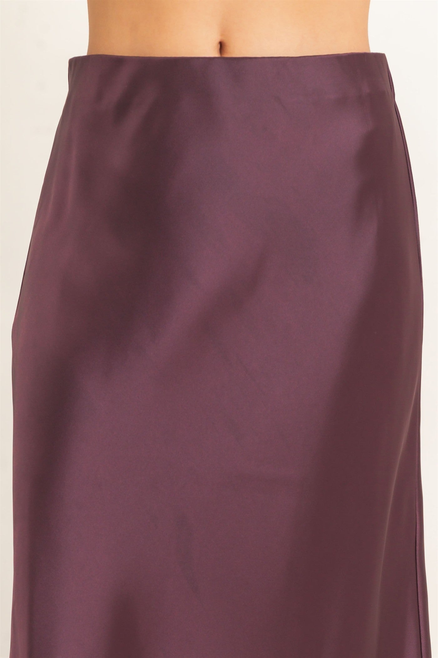 Wholesale Satin Maxi Skirt Skirts DZ26C970 DARK CHERRY DOUBLE ZERO