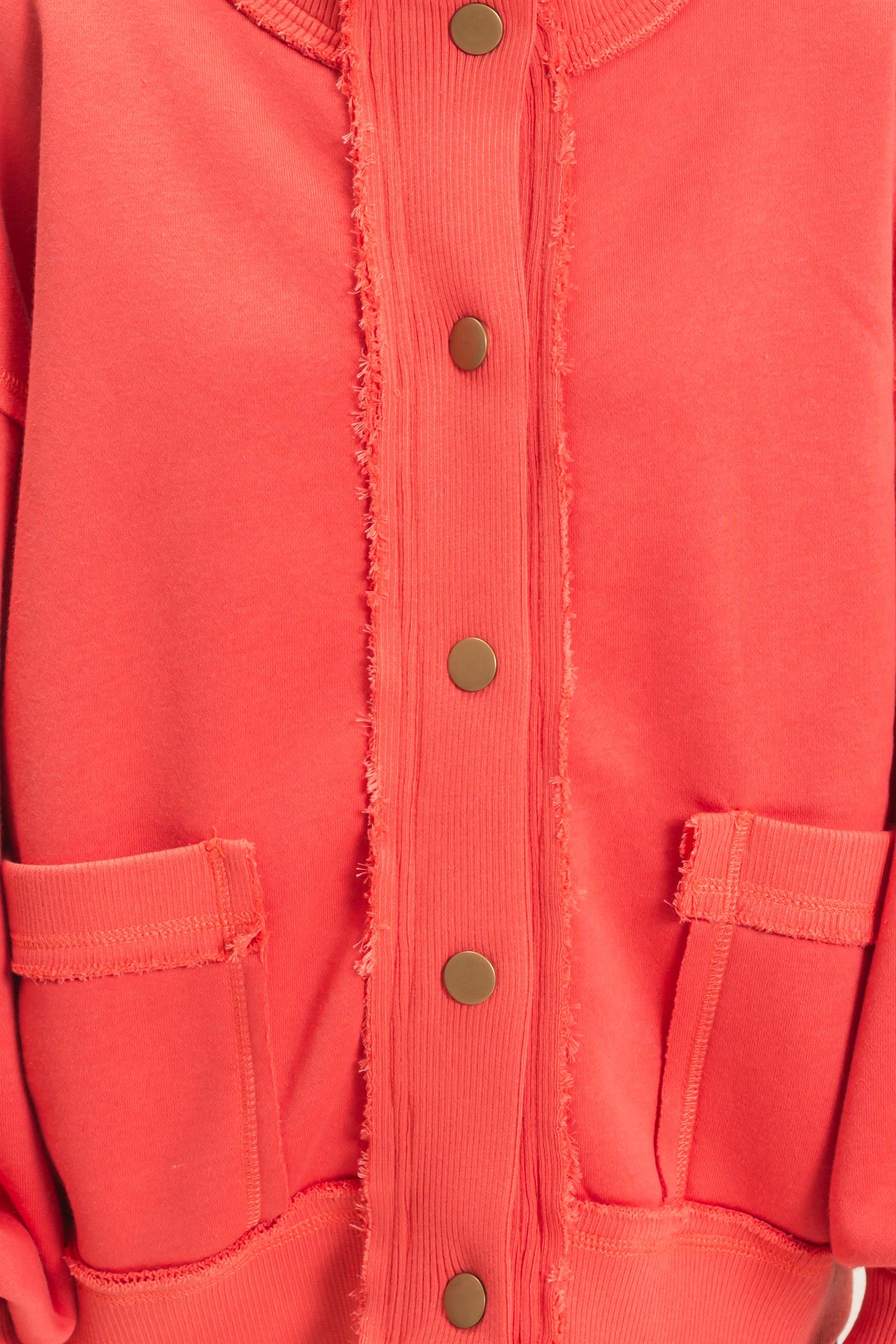 Wholesale Snap Front Jacket Coats & Jackets HF26E003 TOMATO HYFVE