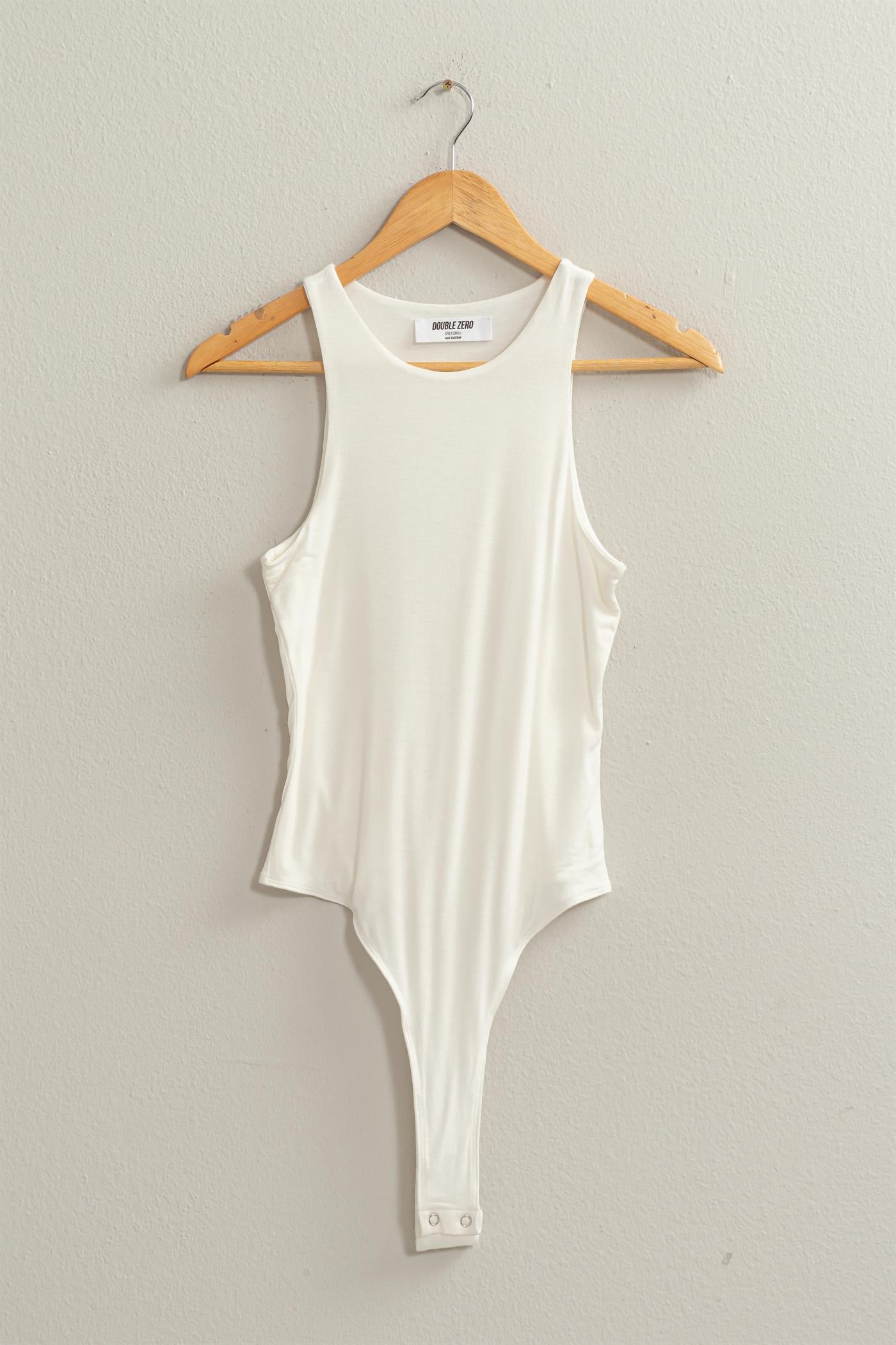 Wholesale Sleeveless Tank Top Bodysuit Clothing Tops DZ24A893-D OFF WHITE DOUBLE ZERO