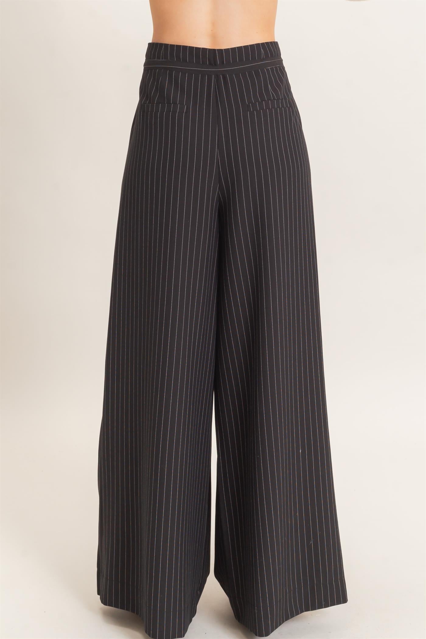 Wholesale Pleated Wide-Leg Pants Pants HF26A776 BLACK HYFVE