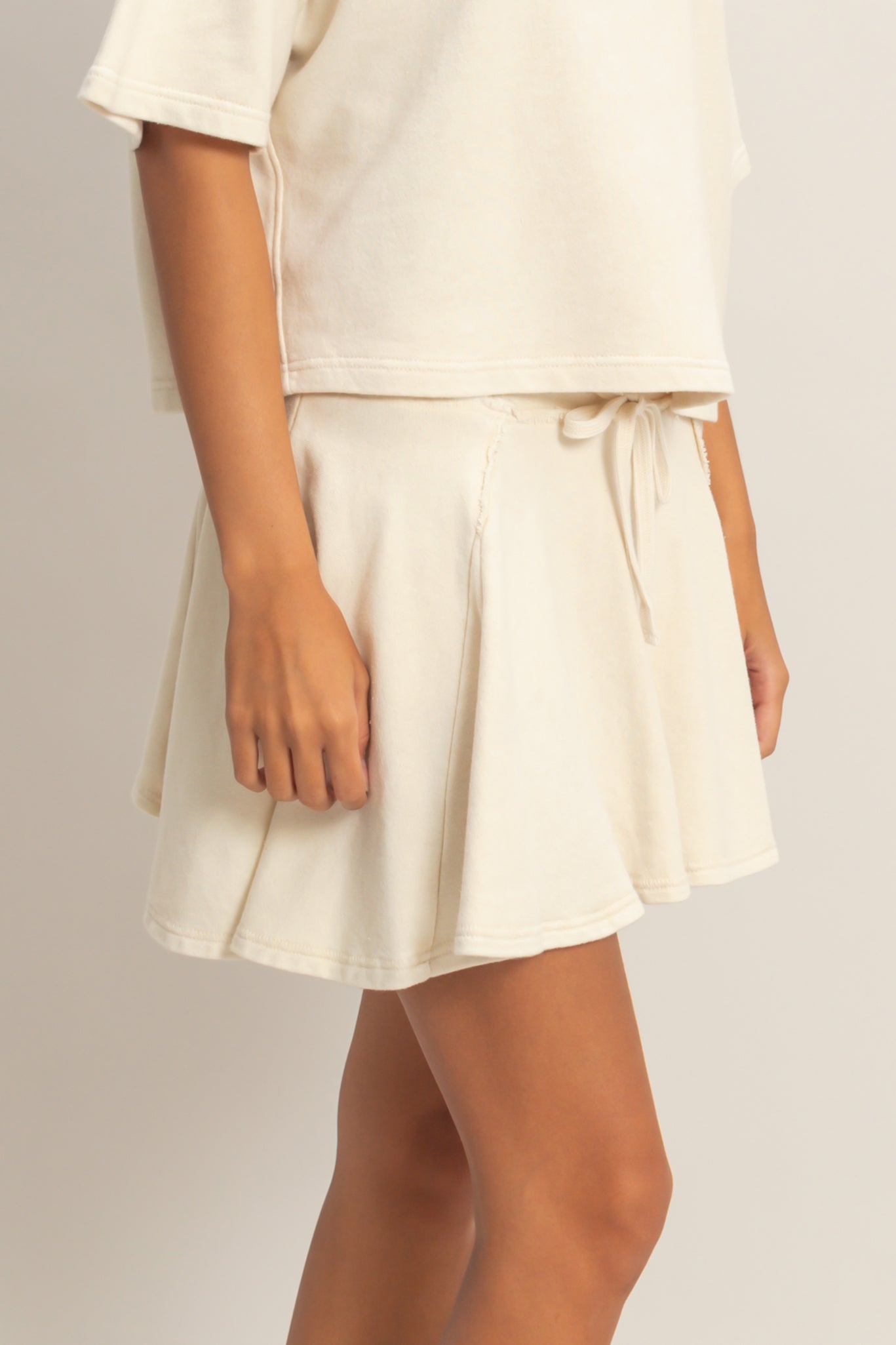 Wholesale Acid Washed Mid Wiast Flowy Skort Skorts DZ26A928 ALPACA DOUBLE ZERO