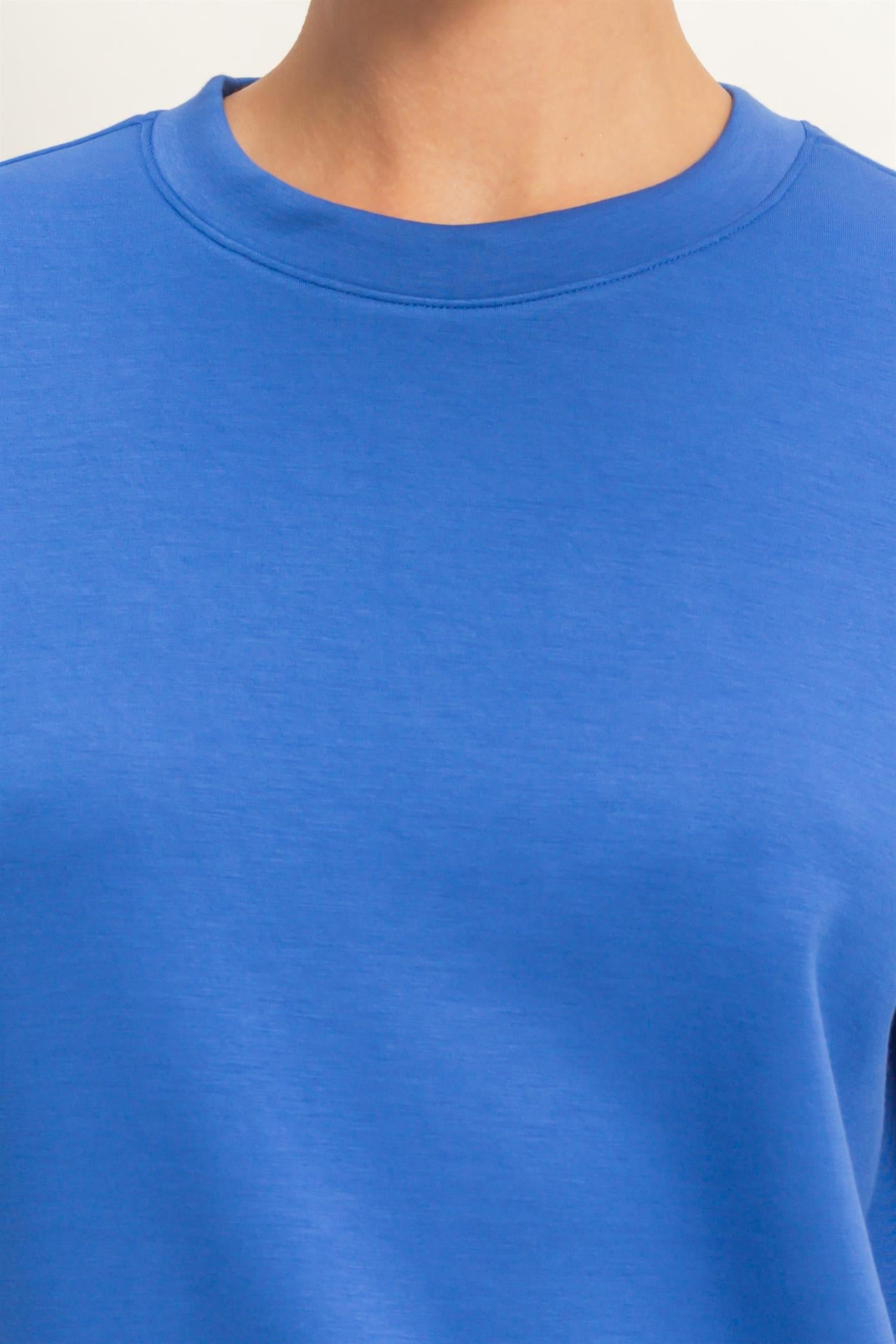 Wholesale Crew Neck Short Dolman Sleeve Top Clothing Tops DZ26C205 COBALT DOUBLE ZERO