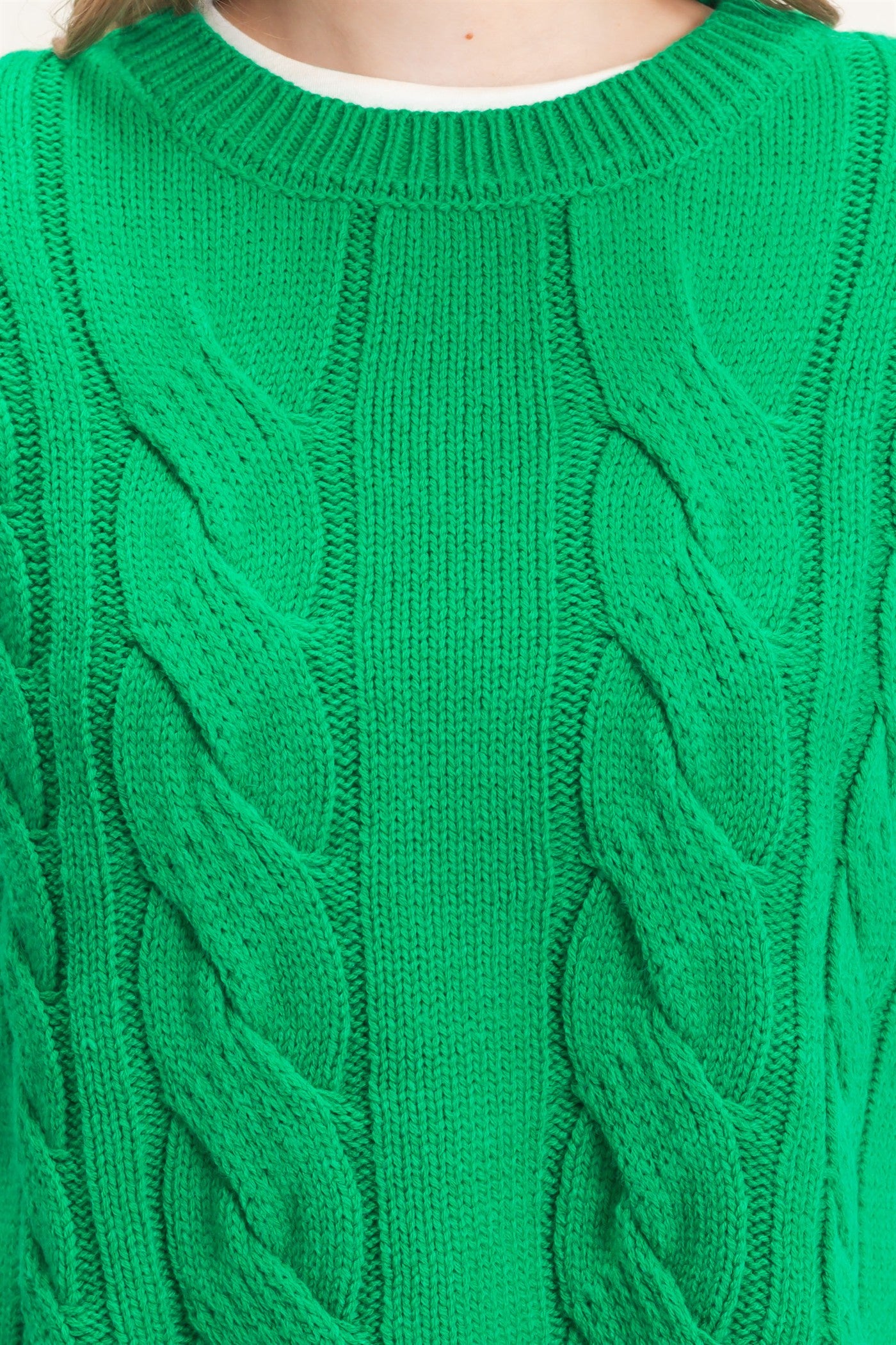 Wholesale Cable Knit Vest With Side Buttons Sweaters HF26F193 GREEN HYFVE