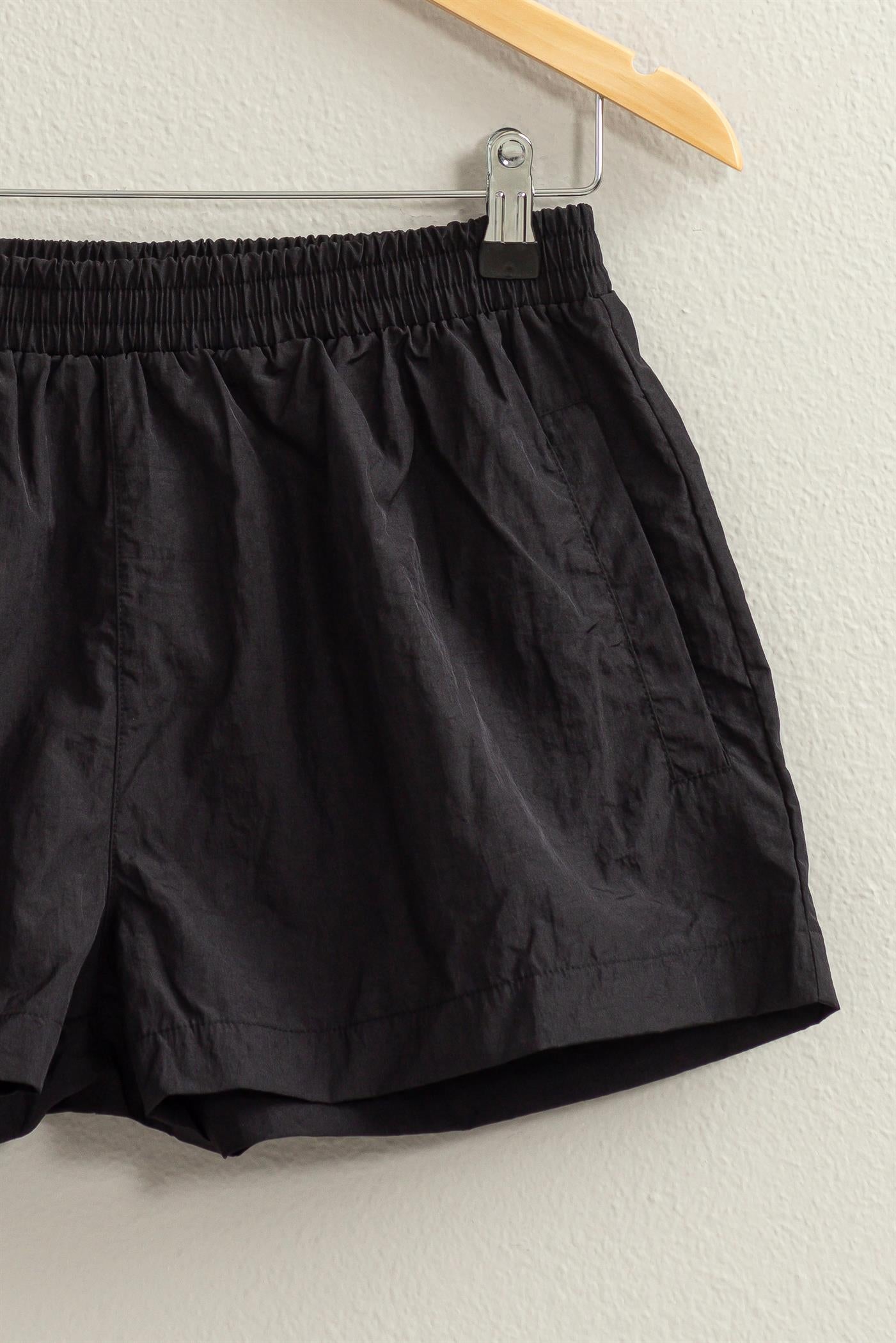 Wholesale Mid Waist Nylon Shorts Shorts DZ24C815 BLACK DOUBLE ZERO