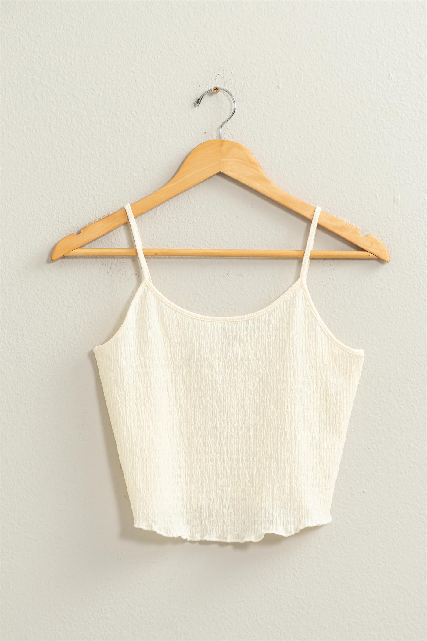 Wholesale Crop Cami Top Clothing Tops DZ24C836 CREAM DOUBLE ZERO