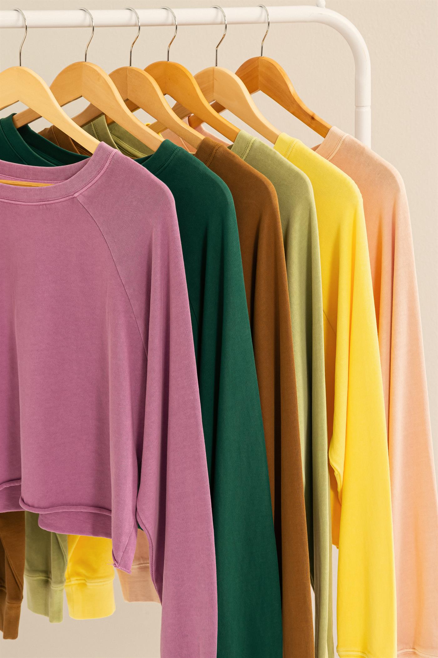 Wholesale Raglan Long Sleeve Top Clothing Tops DZ23G286 VINTAGE PLUM DOUBLE ZERO