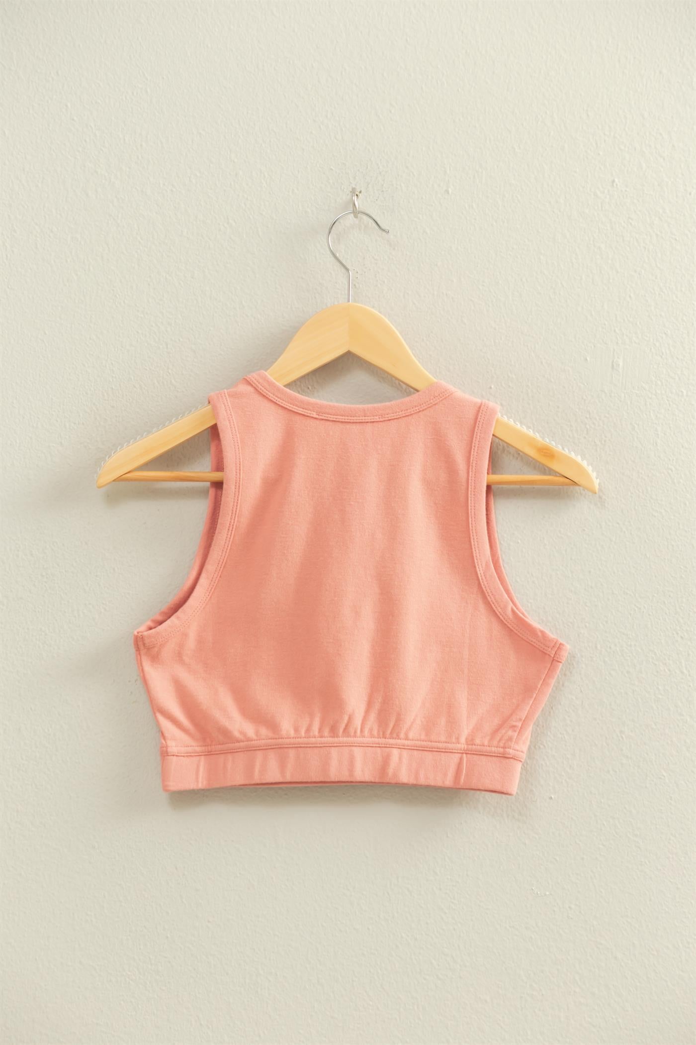 Wholesale Cropped Tank Top Clothing Tops DZ22E360 TEAK ROSE DOUBLE ZERO