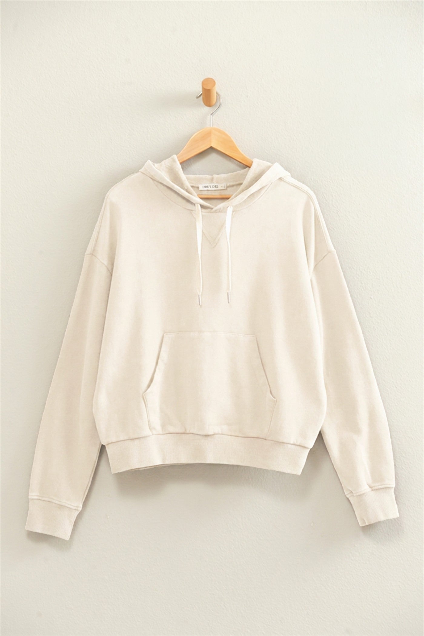 Wholesale Acid Wash Hoodie Clothing Tops DZ26E112 ALPACA DOUBLE ZERO