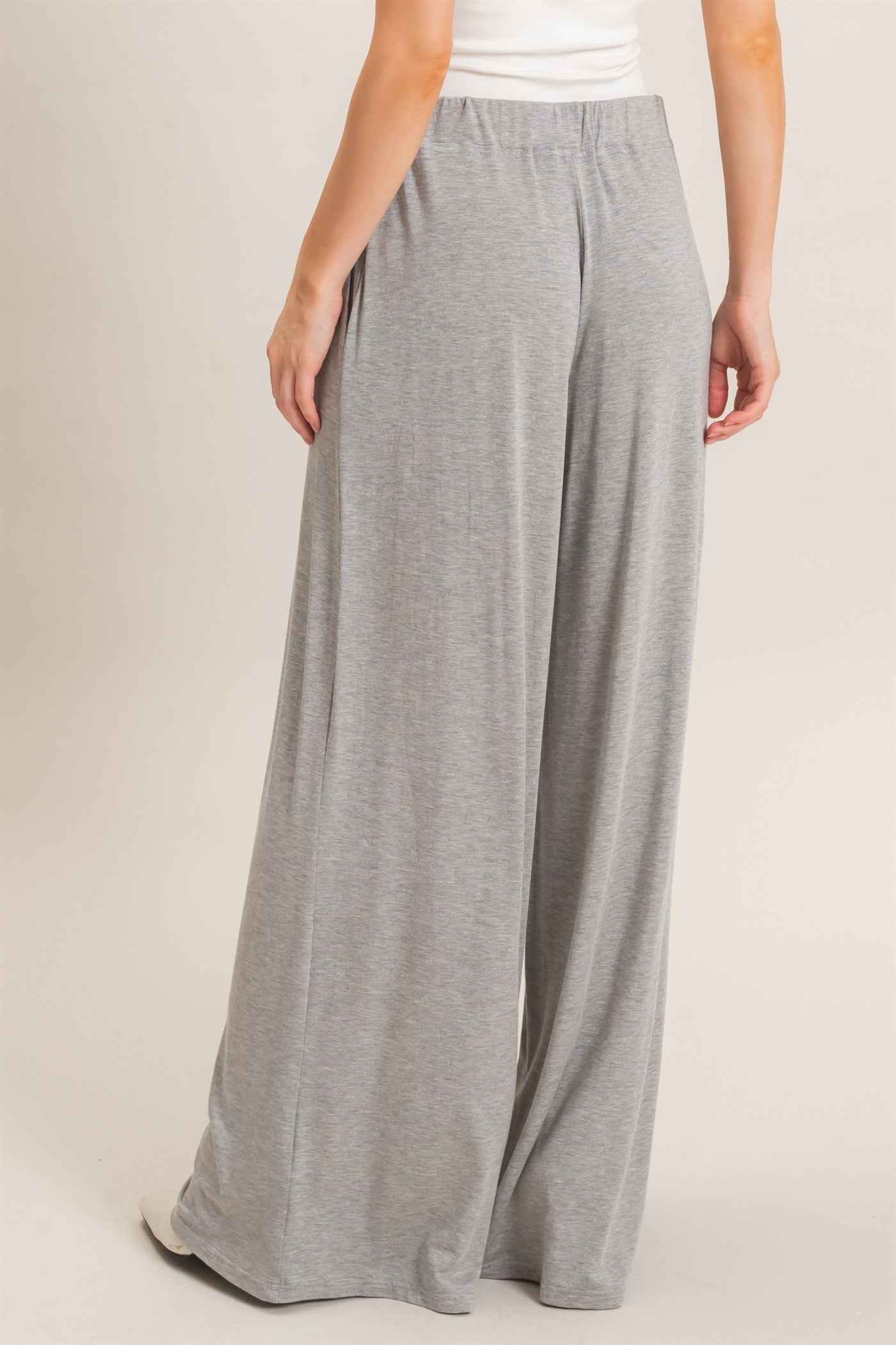 Wholesale Wide-Leg Elastic Waist Pants Pants HF26F299-D H.GRAY HYFVE