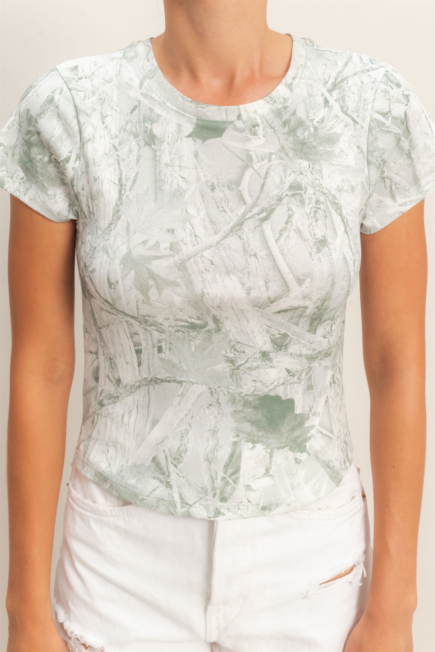 Wholesale Fitted Crew Neck T-Shirt T-Shirts HF26C893 OLIVE HYFVE