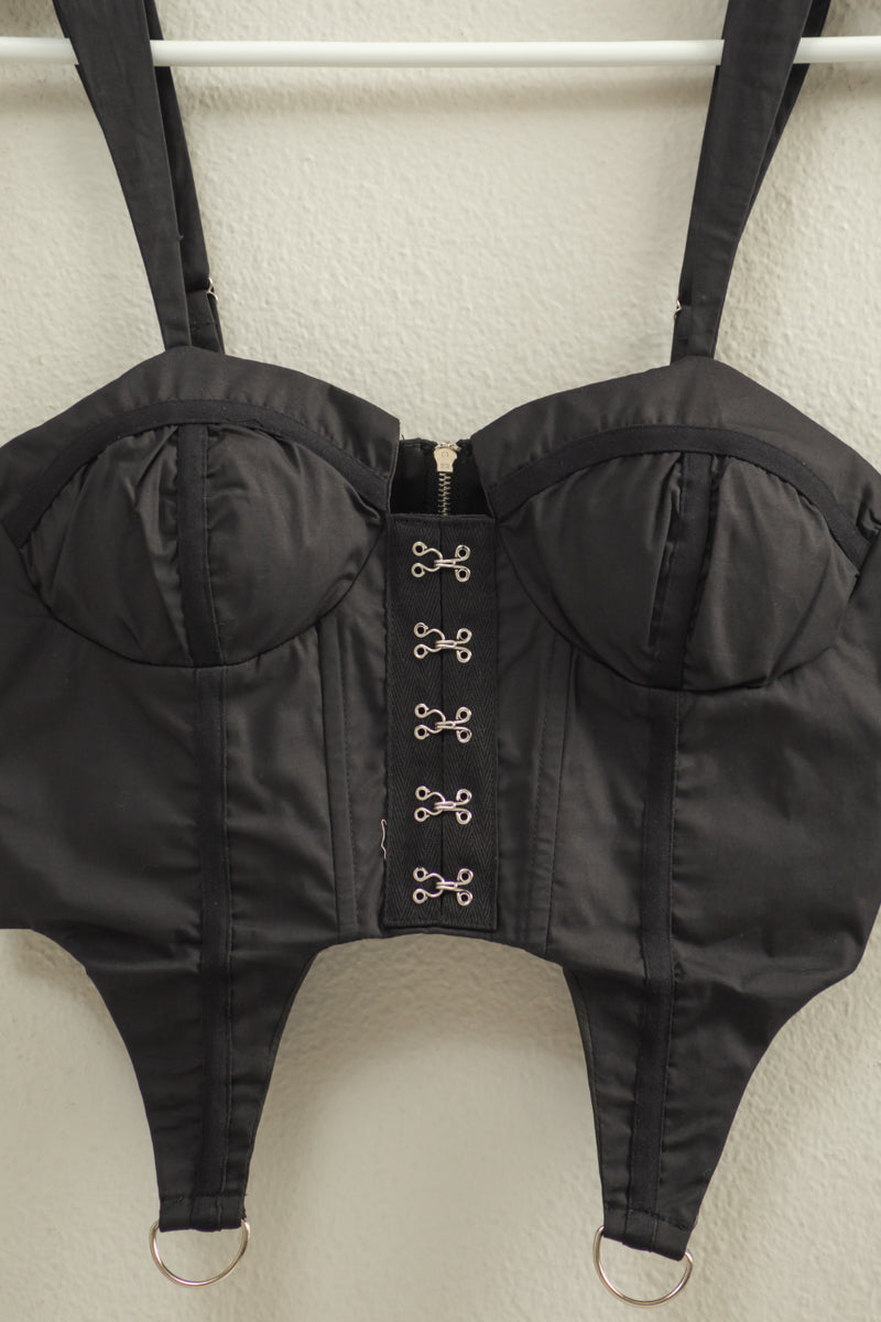 Wholesale Corset Style Blouse Clothing Tops HF22E655 BLACK HYFVE